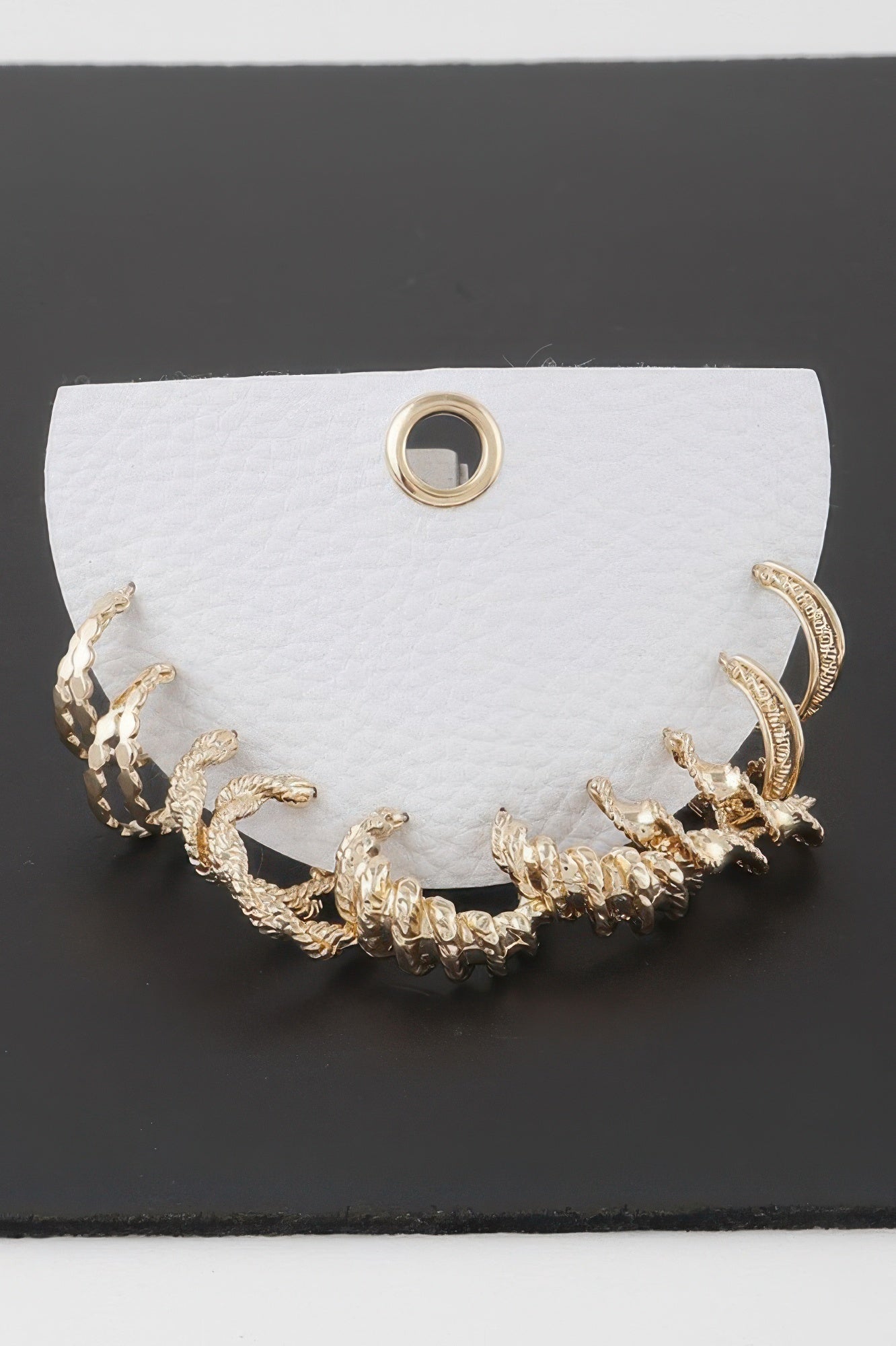 Multi Twisted Hoop Earrings Set Secondary image
