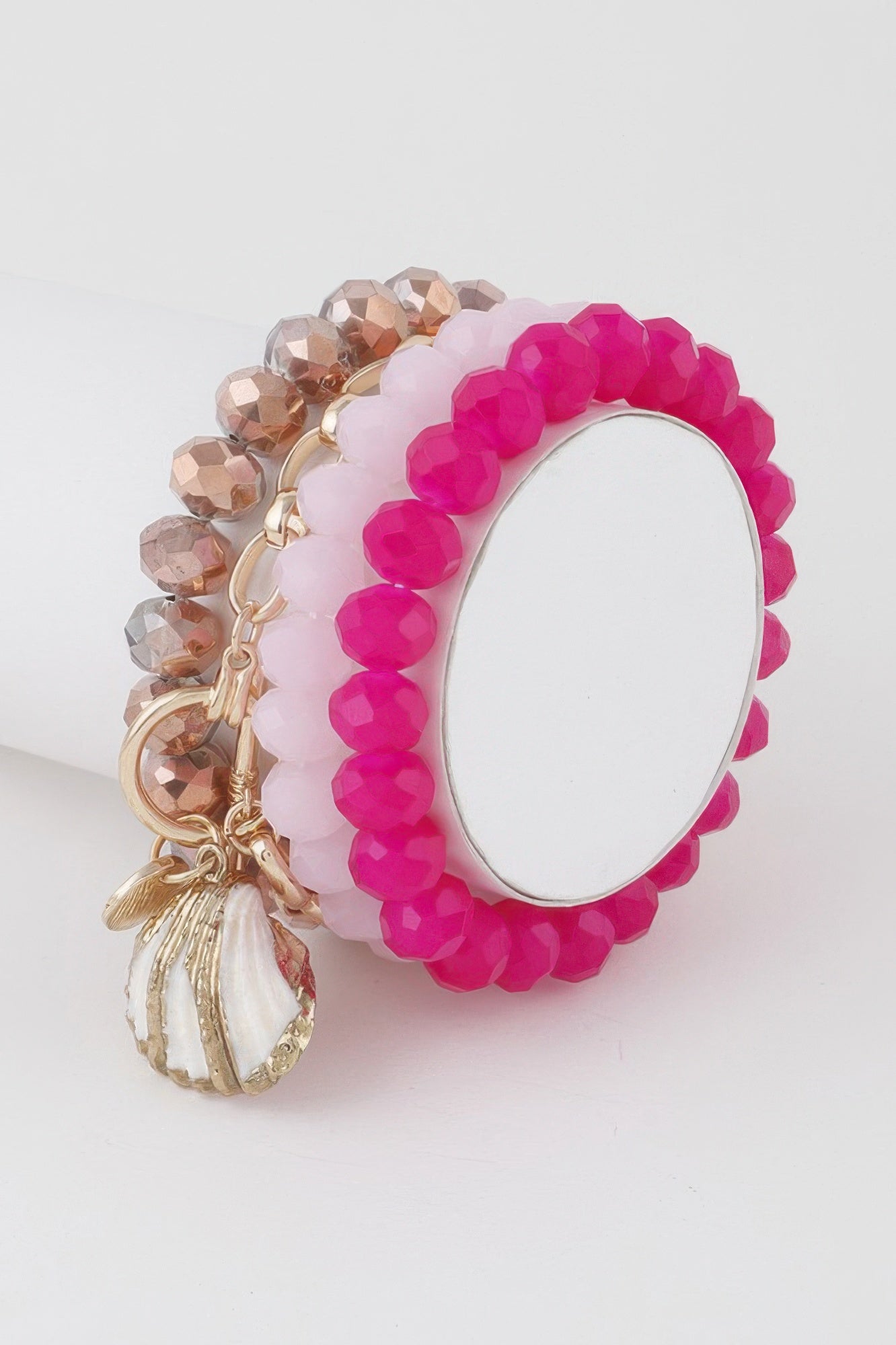 Multi Seashell Crystal Bracelet Secondary image