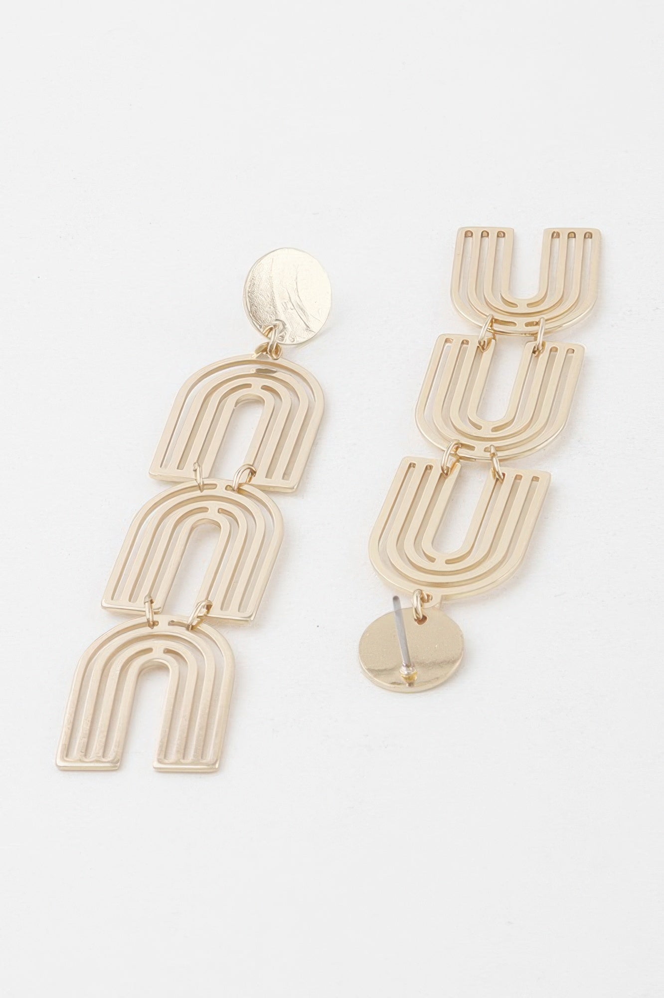 Triple Arch Drop Earrings Secondary image