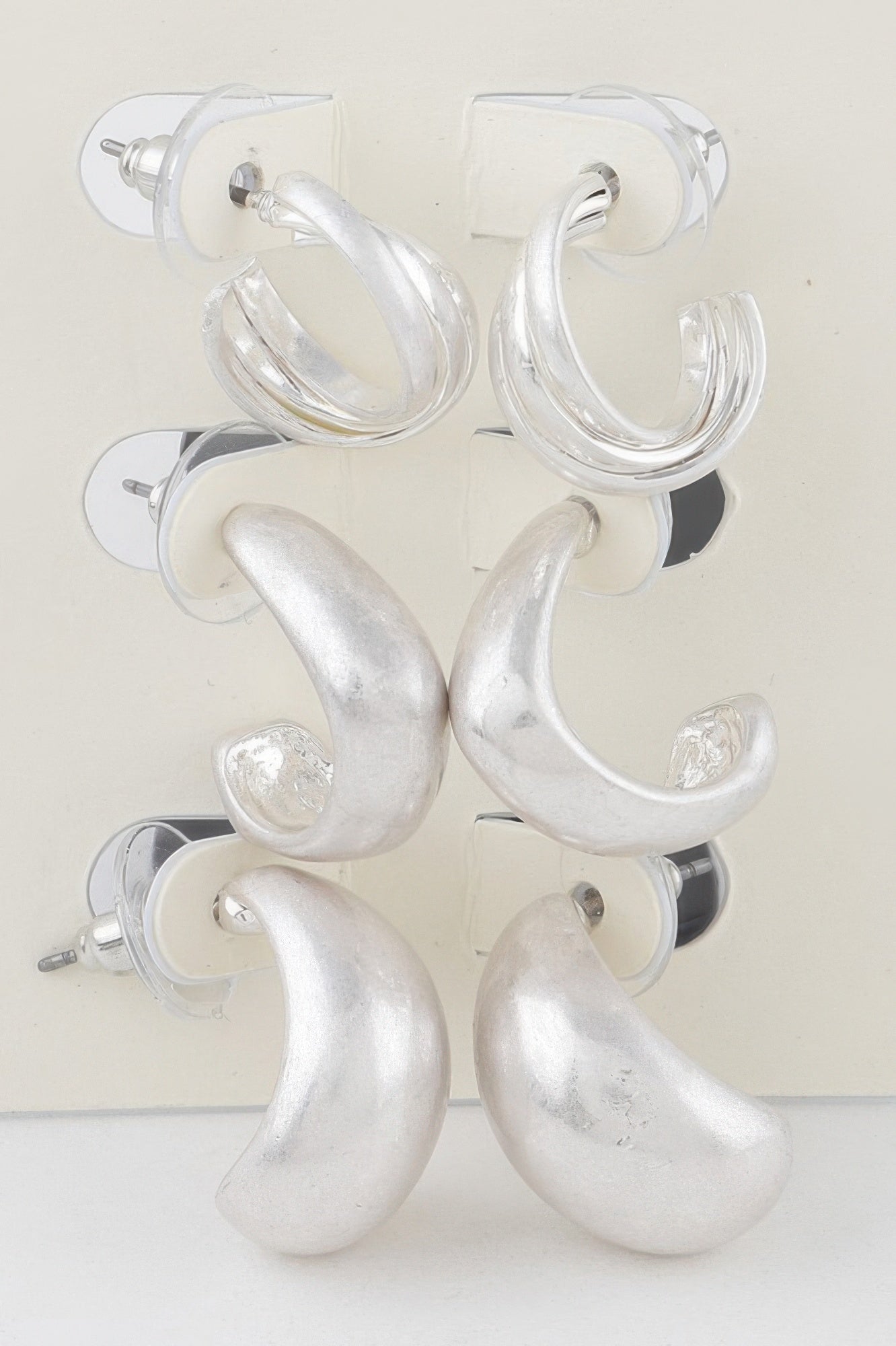 Multi Abstract Hoop Earrings Secondary image