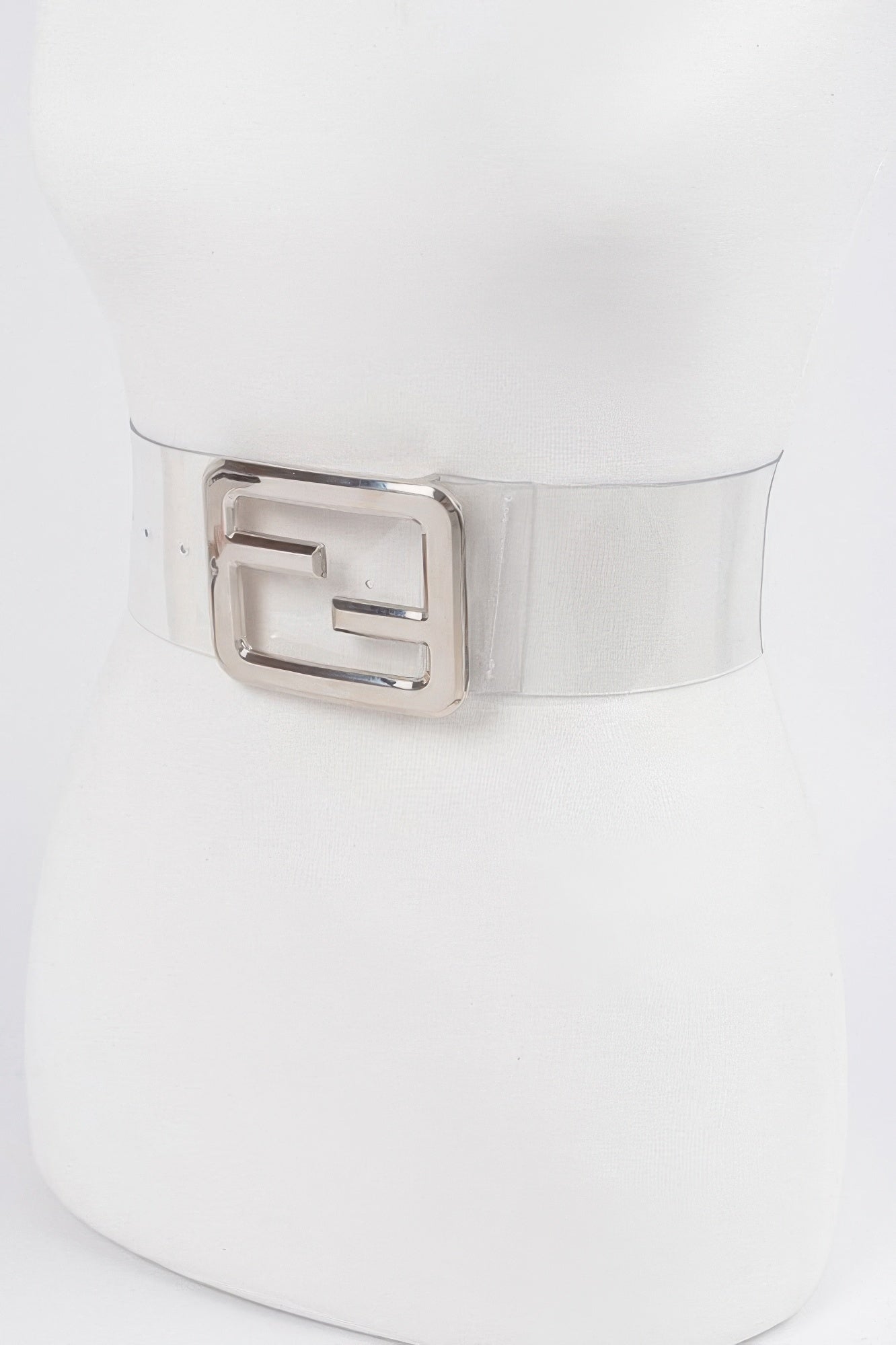Metal Buckle Clear Belt Secondary image