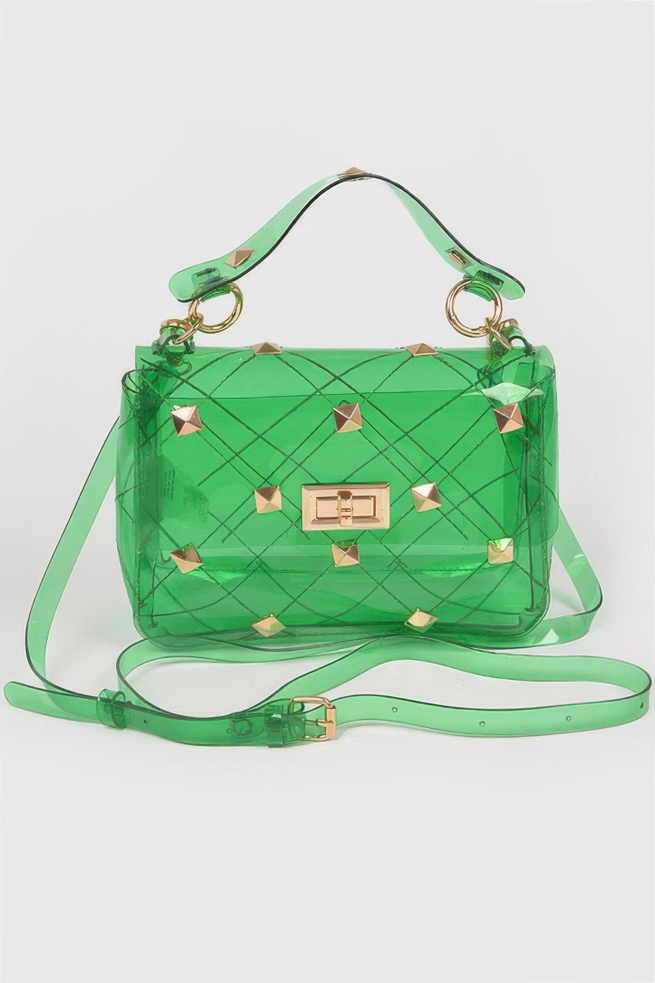 Studded Clear Handle Bag Secondary image