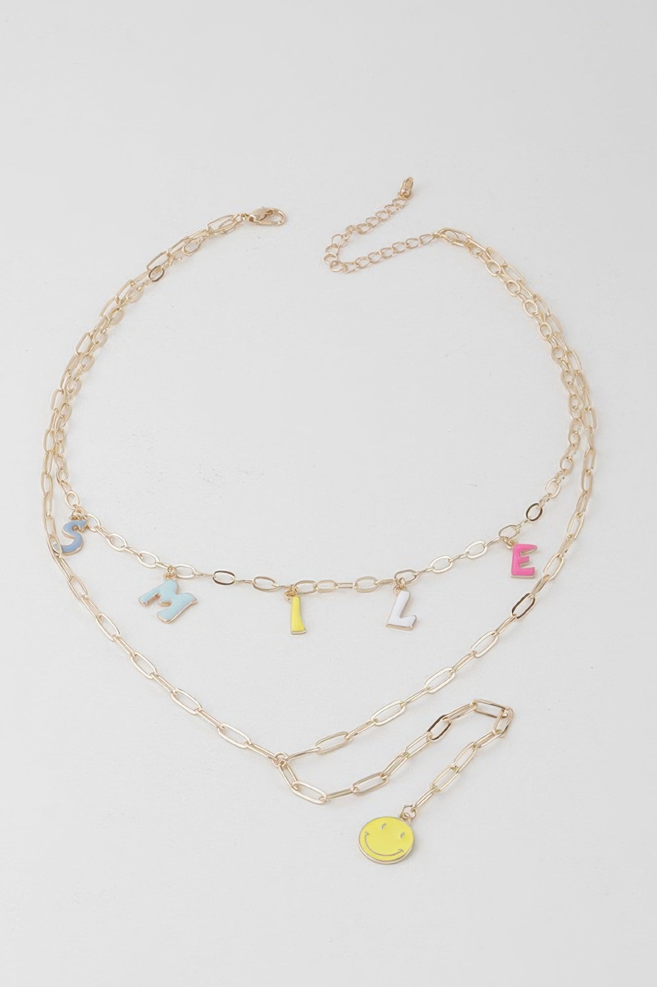 Smile Chain Drop Necklace Secondary image