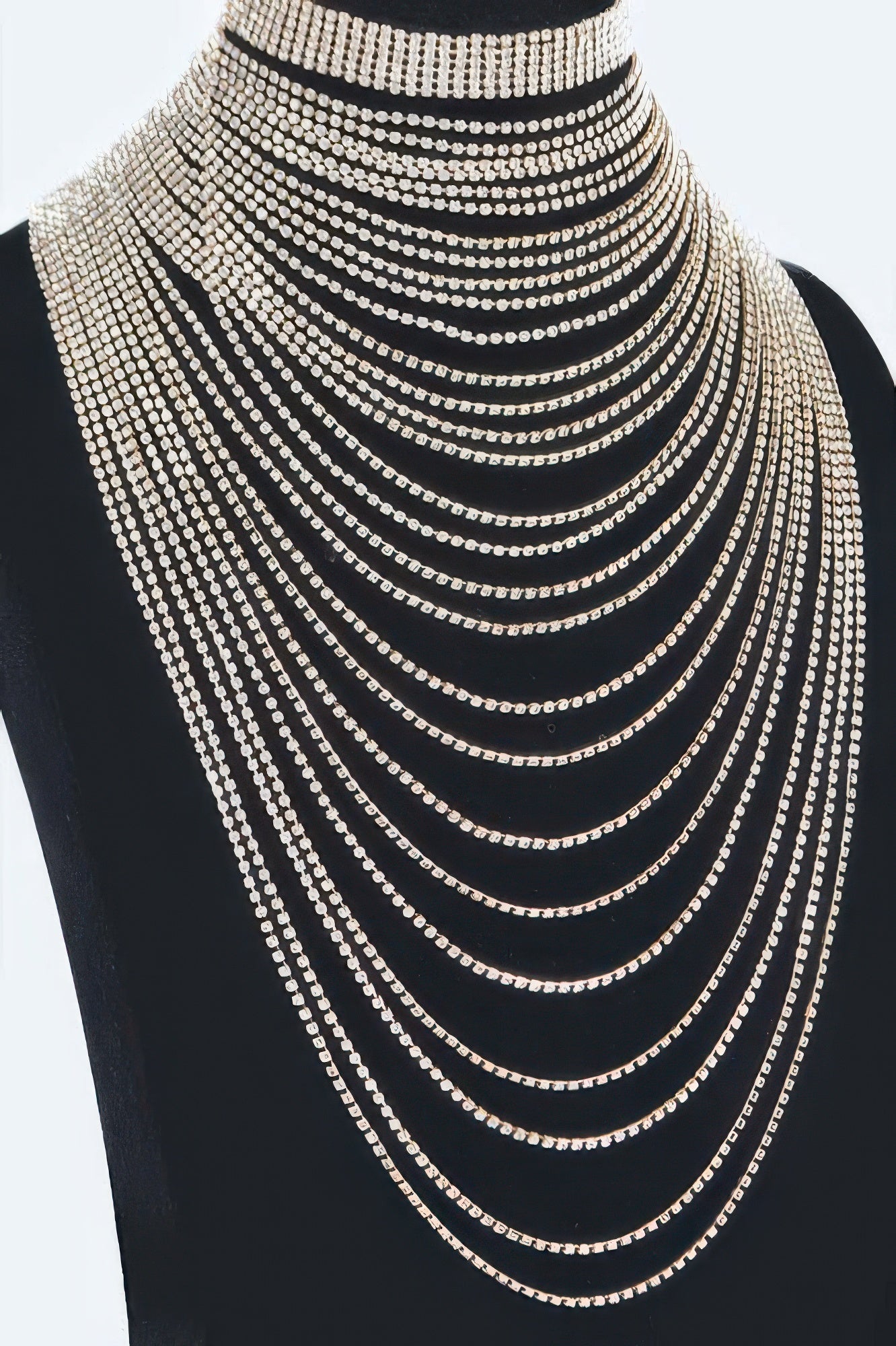 Multi Layered Rhinestone Necklace Secondary image