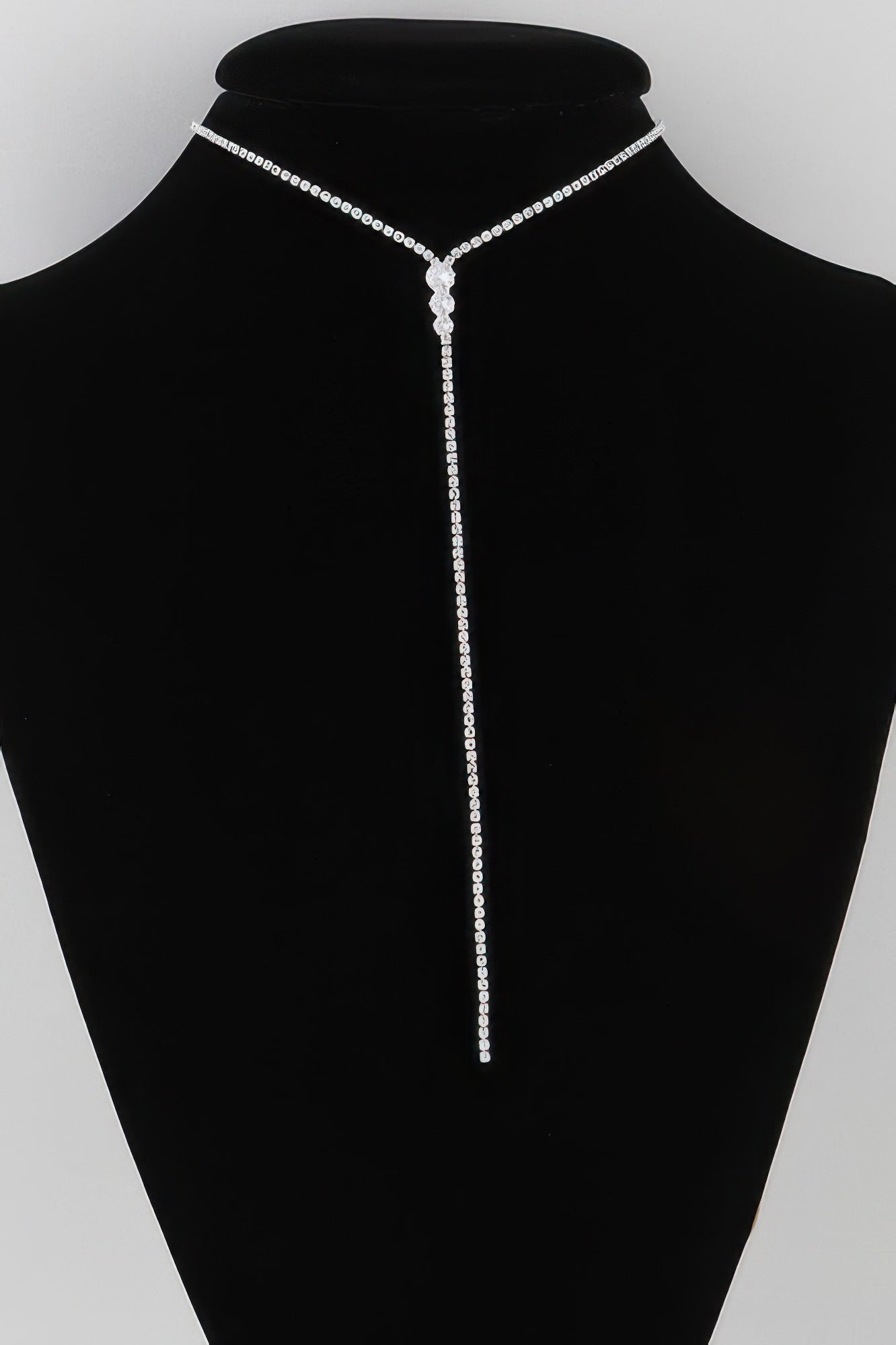Jeweled Triple Jewel Drop Necklace Secondary image