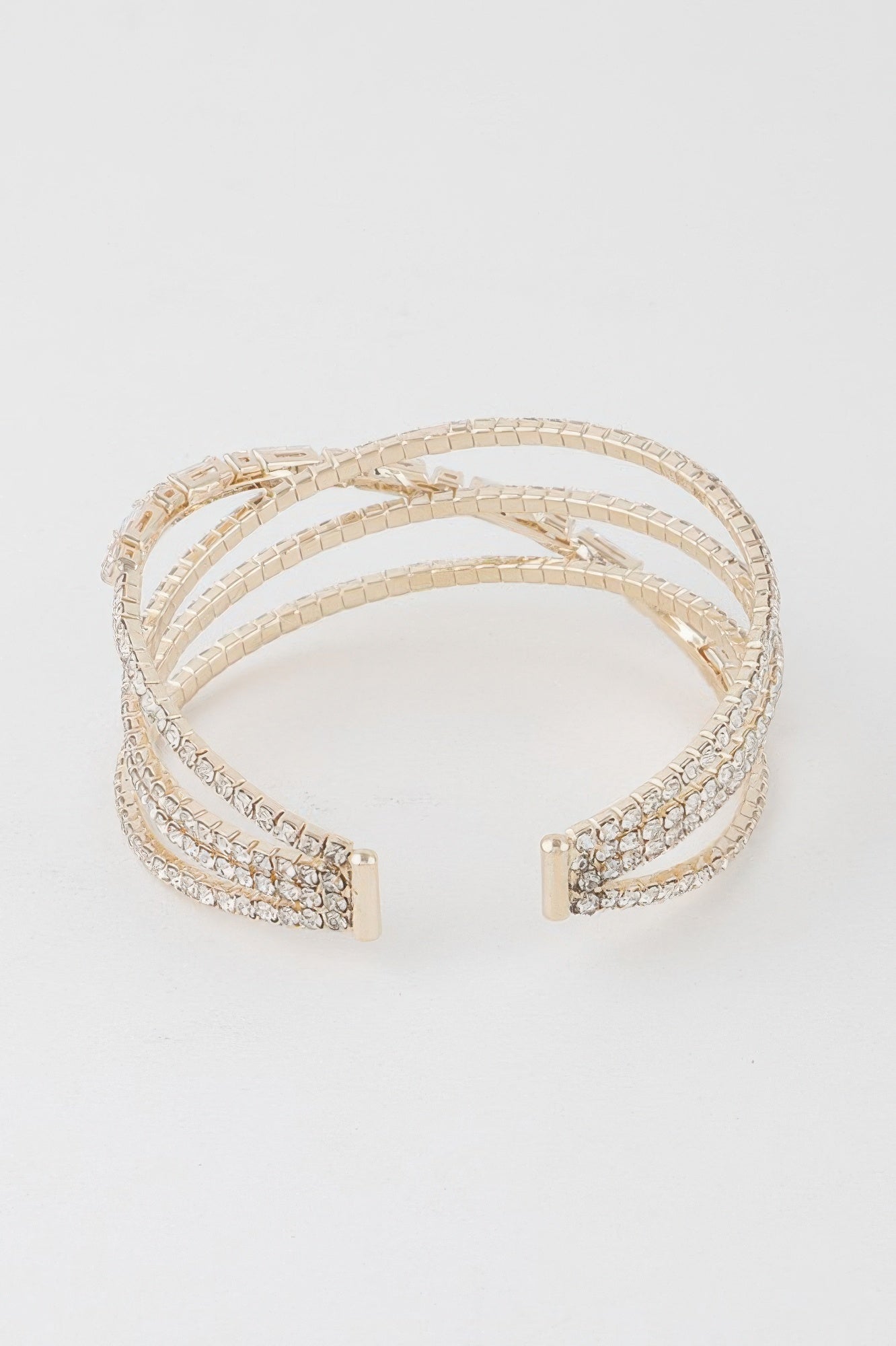 Multi Crystal Laced Cuff Bracelet Secondary image