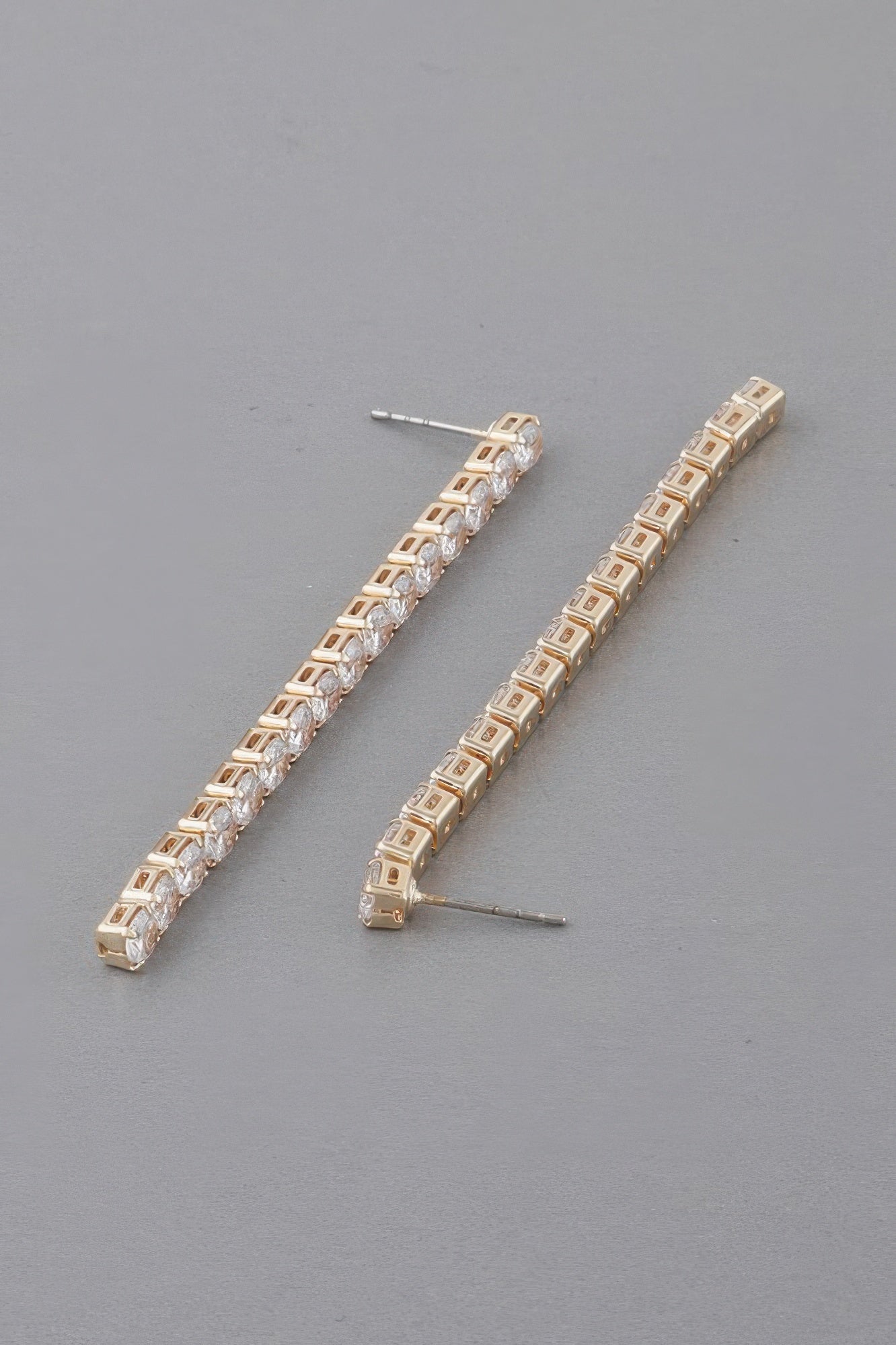 Rhinestone Bar Drop Earrings Secondary image