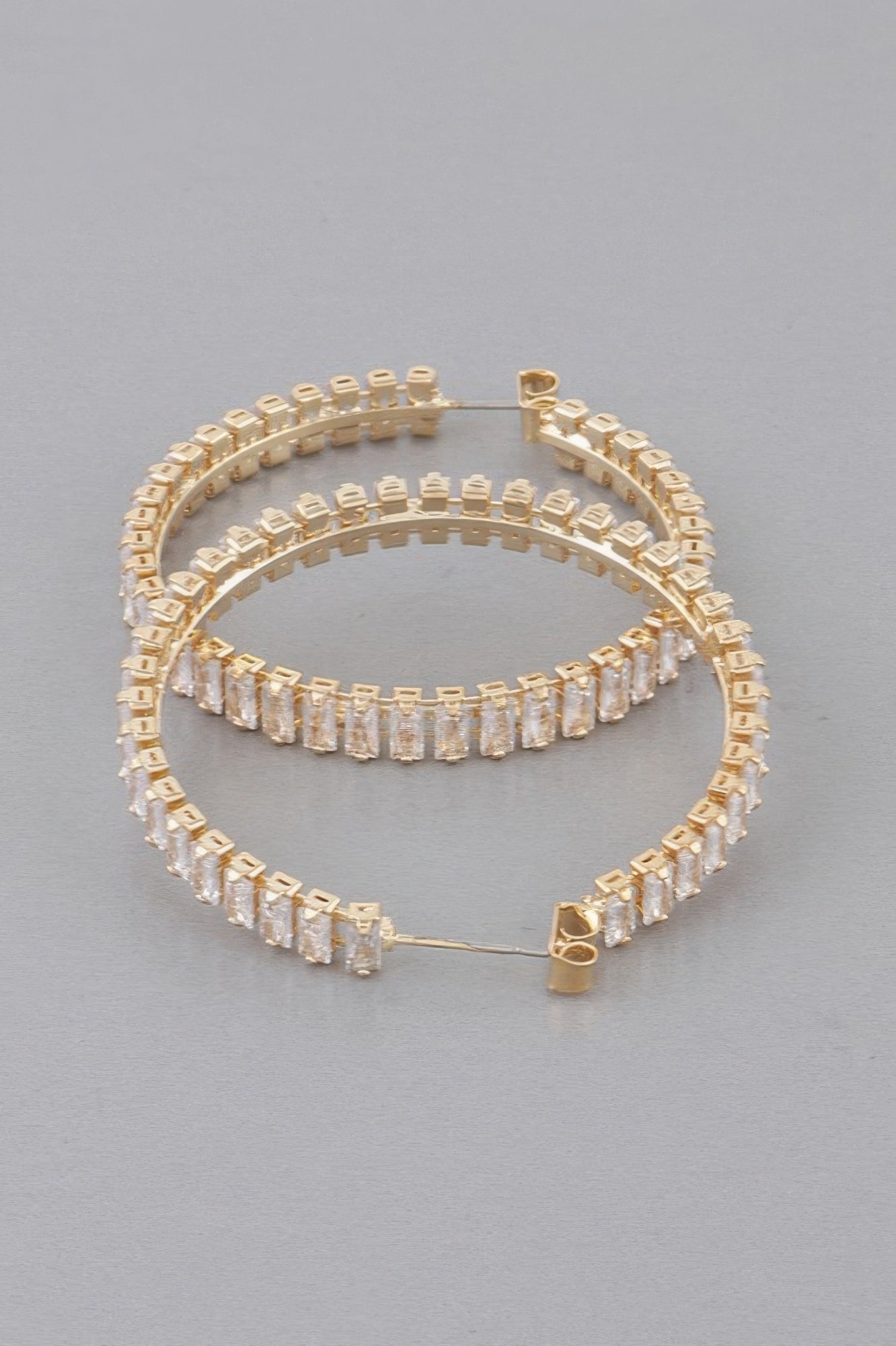 Multi Crystal Hoop Earrings Secondary image
