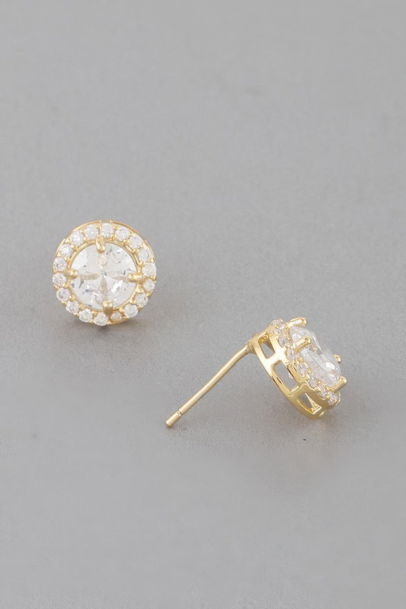 Jeweled Round Stud Earrings Secondary image