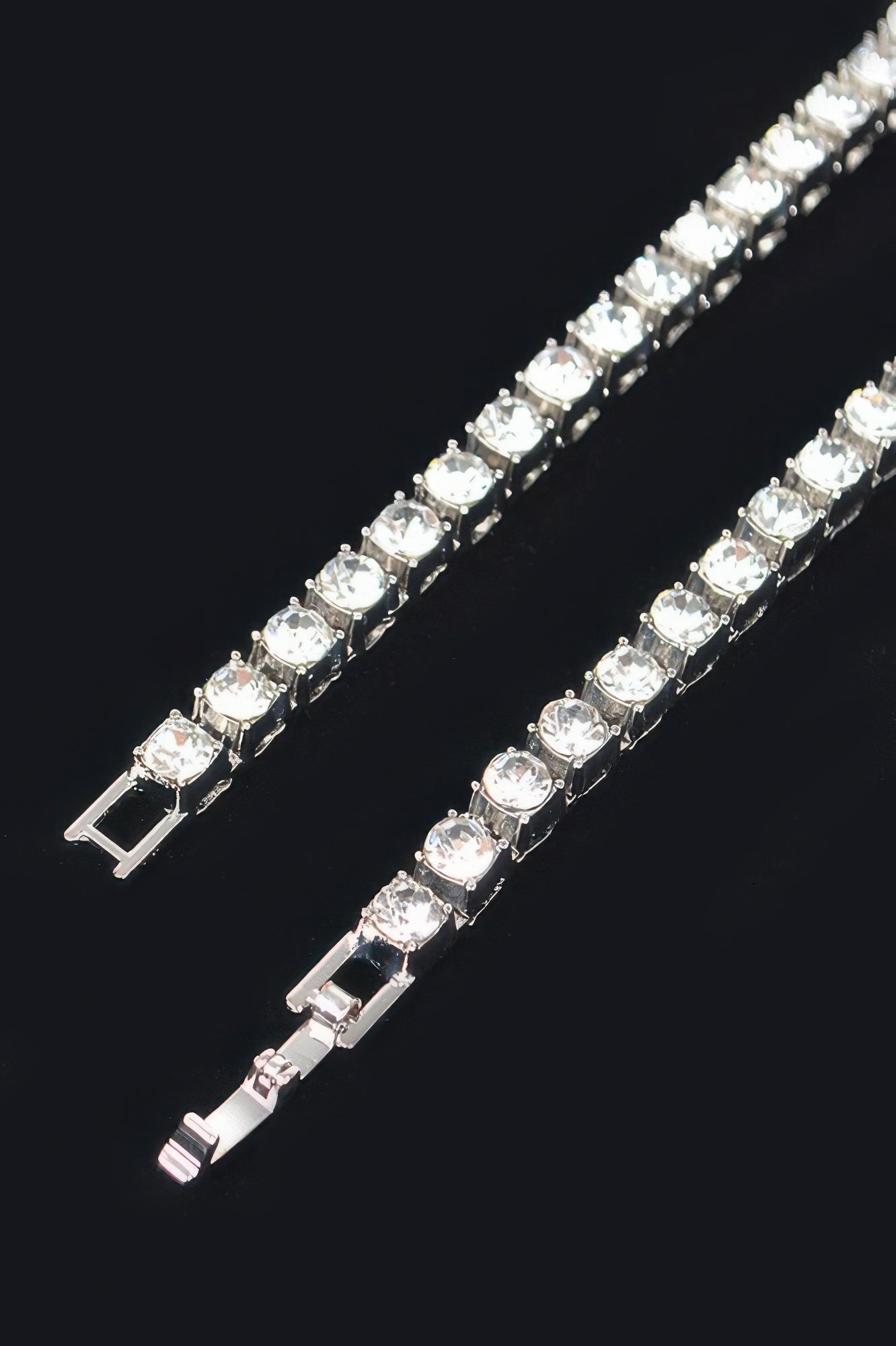 Rhinestone Chain Layered Necklace 60cm Secondary image