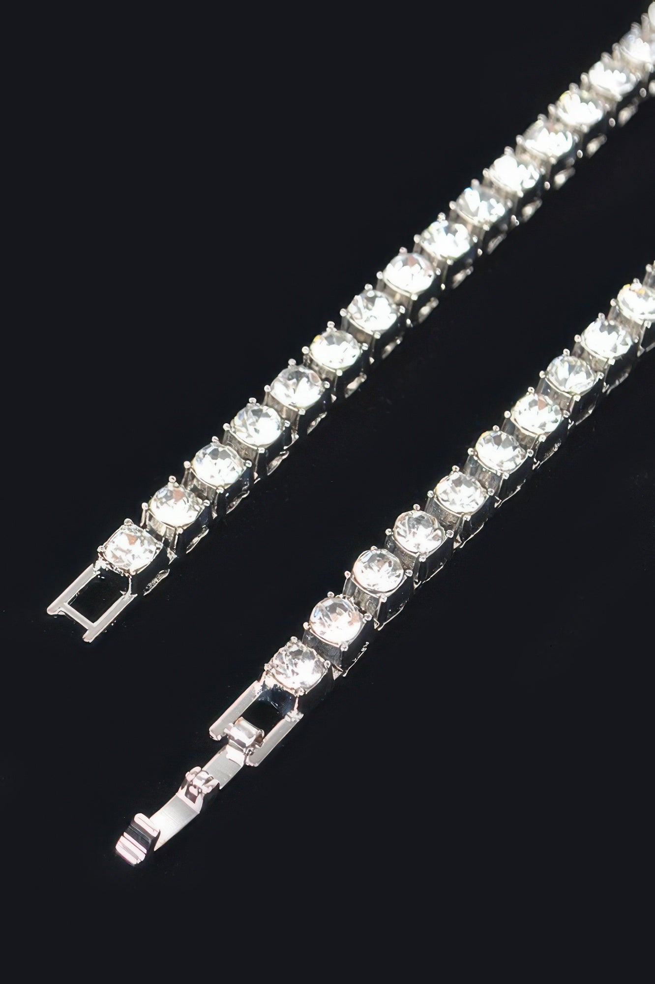Rhinestone Chain Layered Necklace 45cm Secondary image
