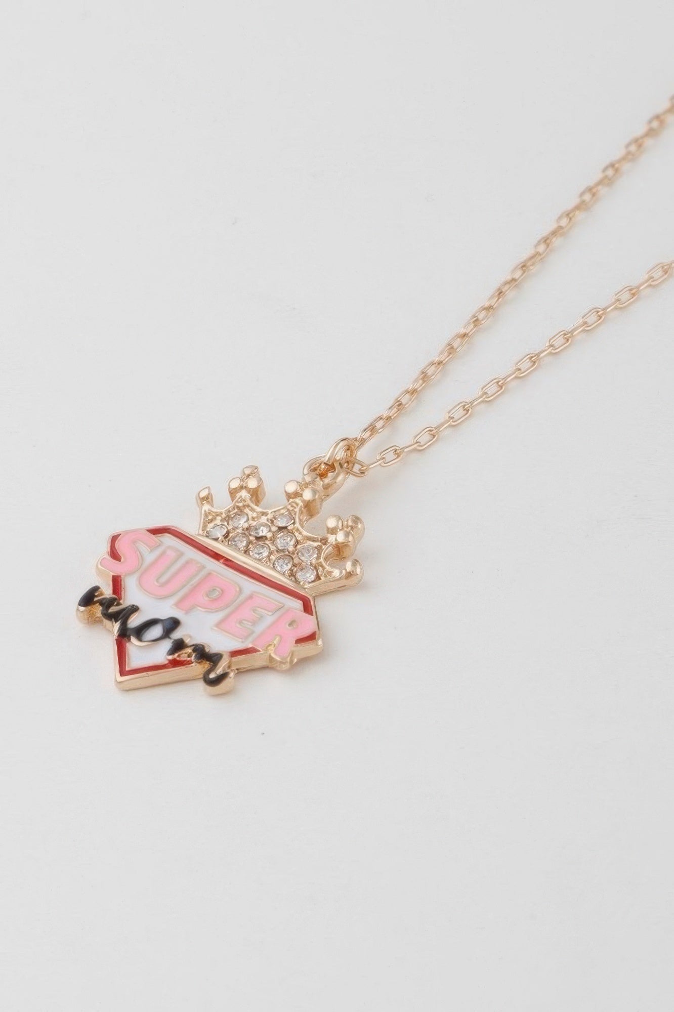 Super Mom Diamond Crown Necklace Secondary image