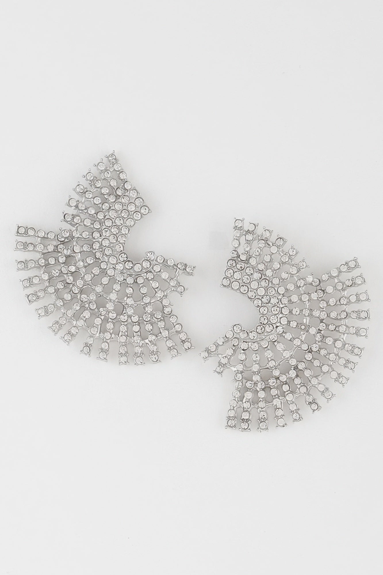 Multi Rhinestone Disk Earrings Secondary image