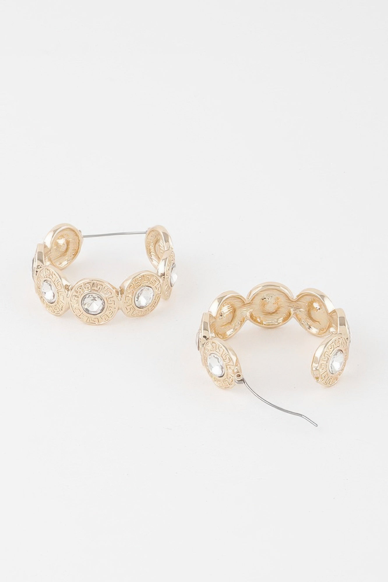 Greek Key Hoop Earrings Secondary image
