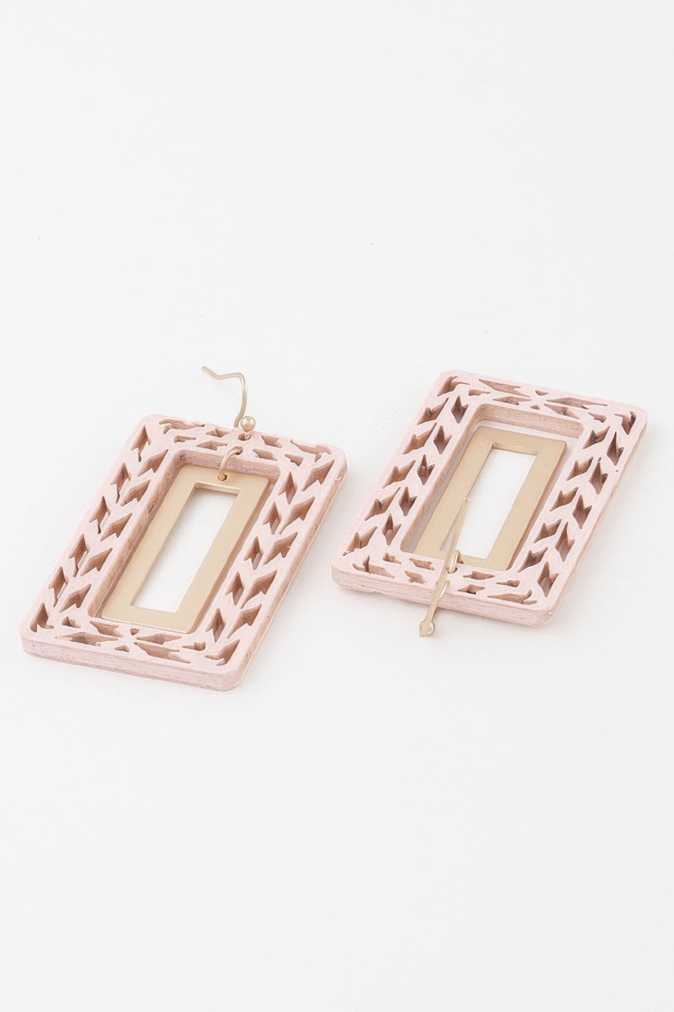 Abstract Cut Frame Earrings Secondary image