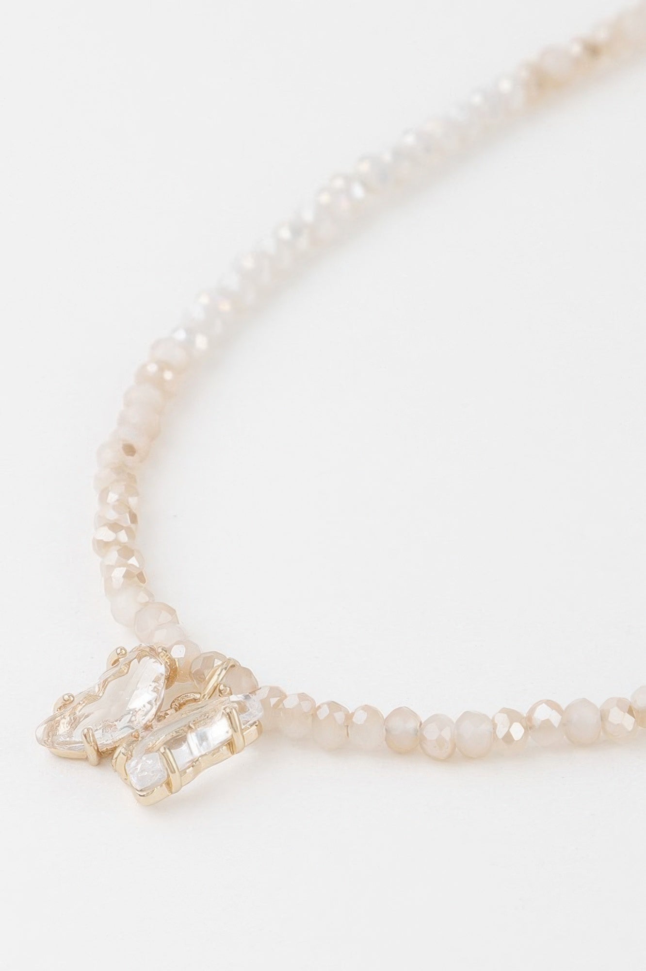 Crystal Butterfly Beaded Necklace Secondary image