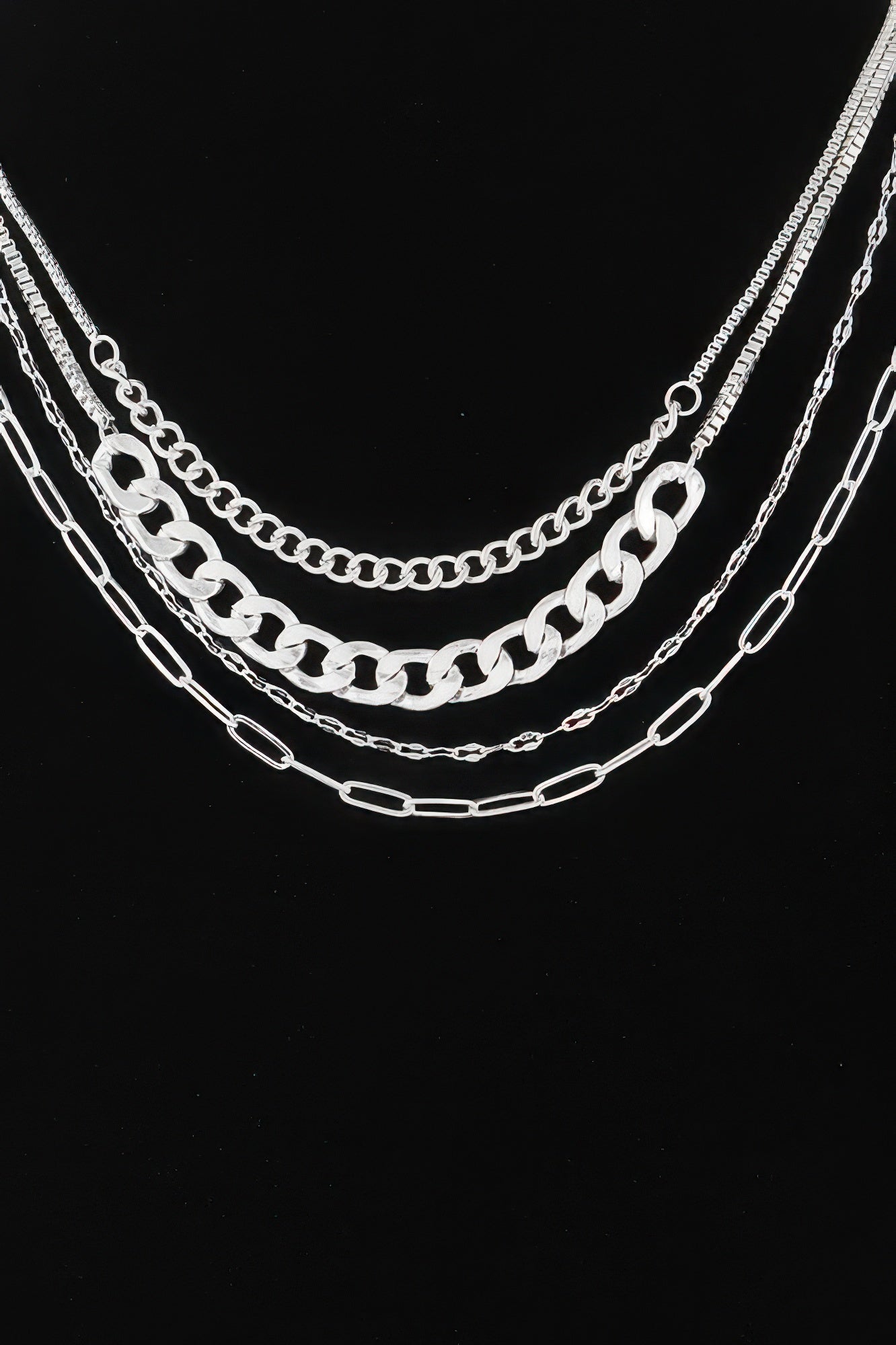 Multi Curb Mariner Chain Necklace Secondary image