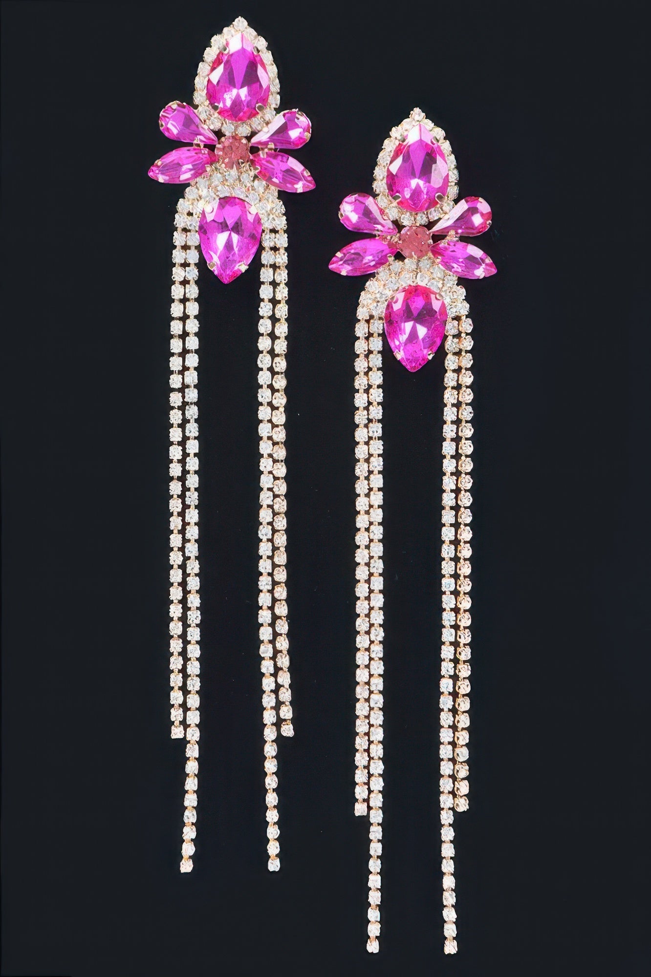 Rhinestone Fringe Earring Secondary image