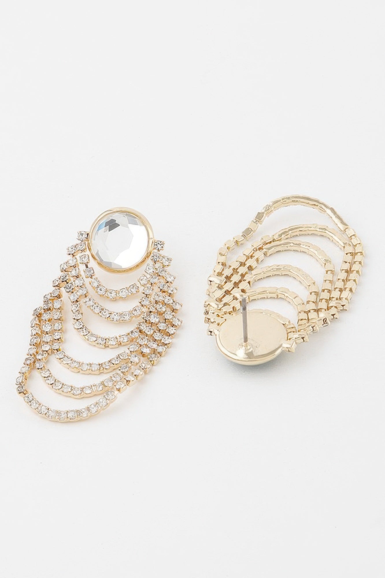 Multi Jewel Curtain Drop Earrings Secondary image