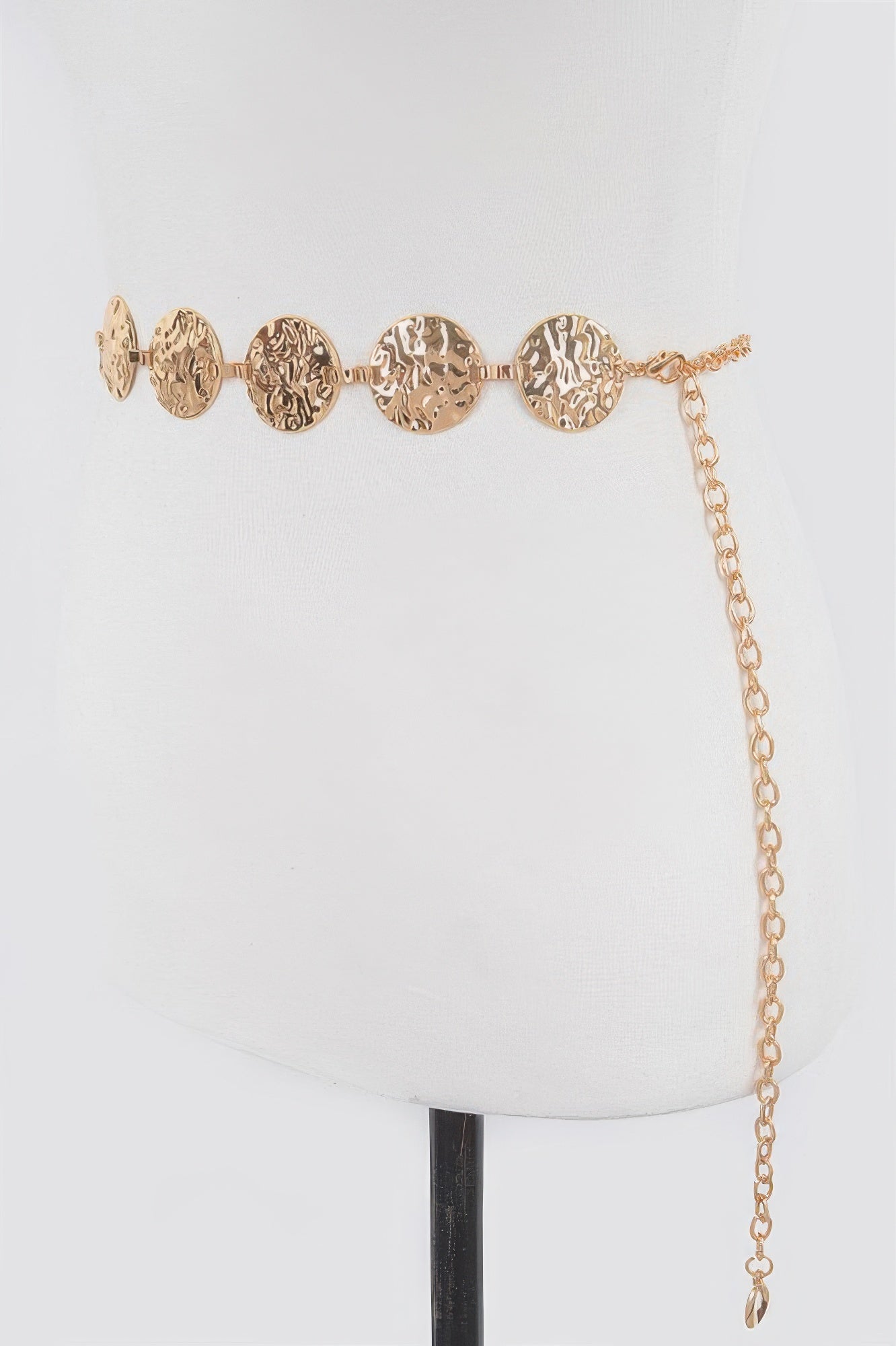 Hammered Metal Chain Belt Secondary image