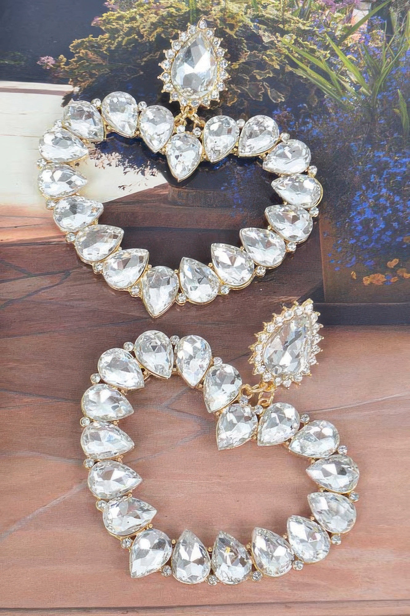 Heart Shape Stone Earrings Secondary image