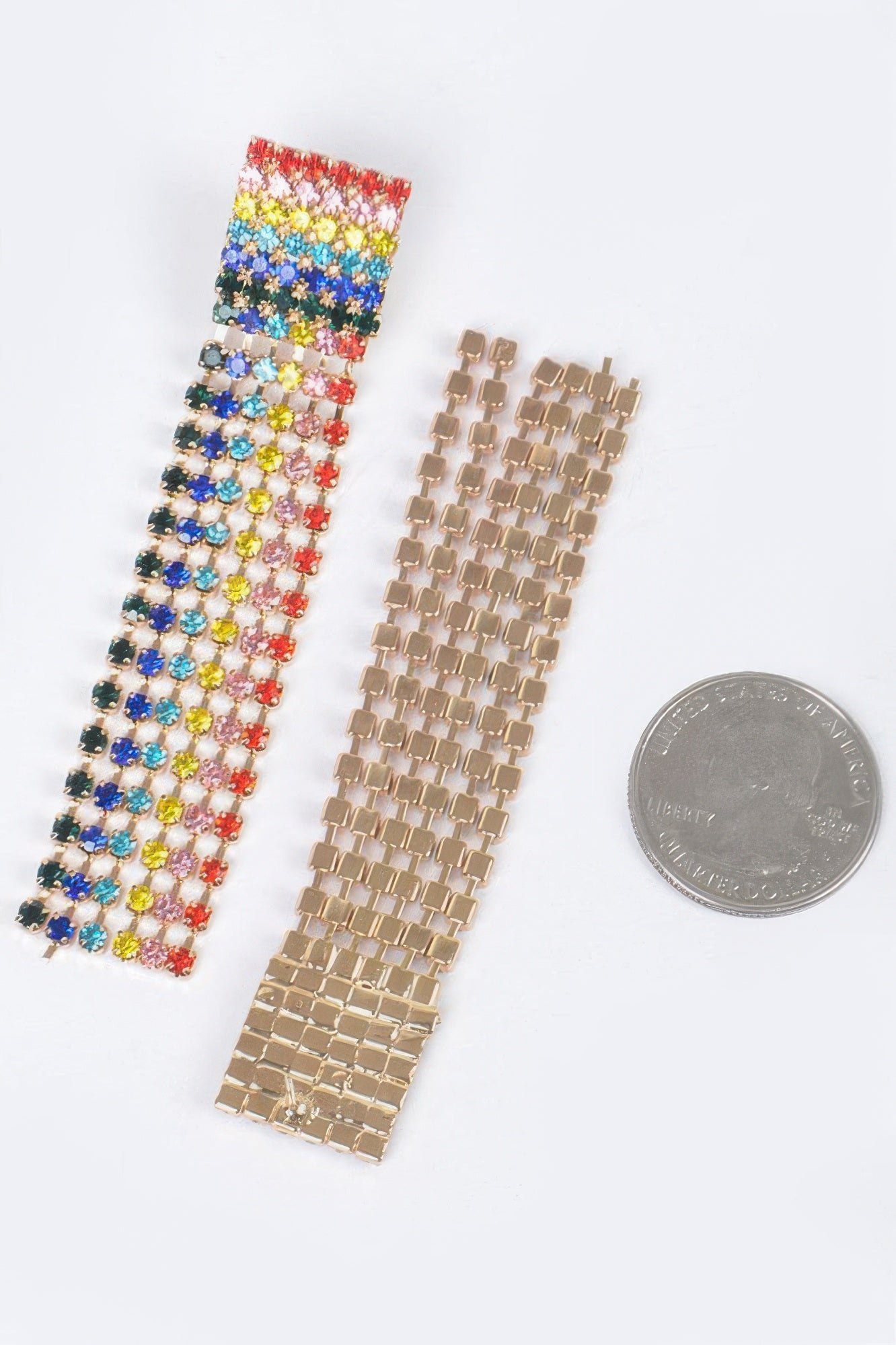 Rainbow Rhinestones Drop Earrings Secondary image