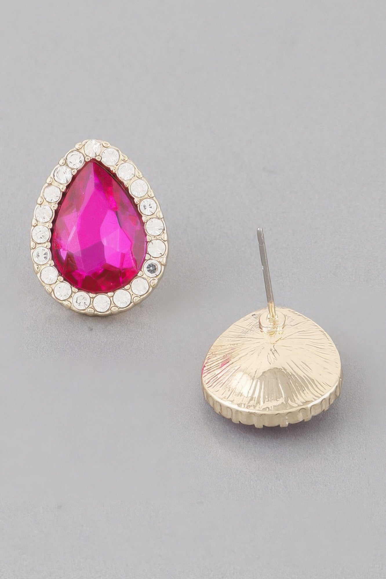 Jewel Teardrop Stud Earrings Secondary image