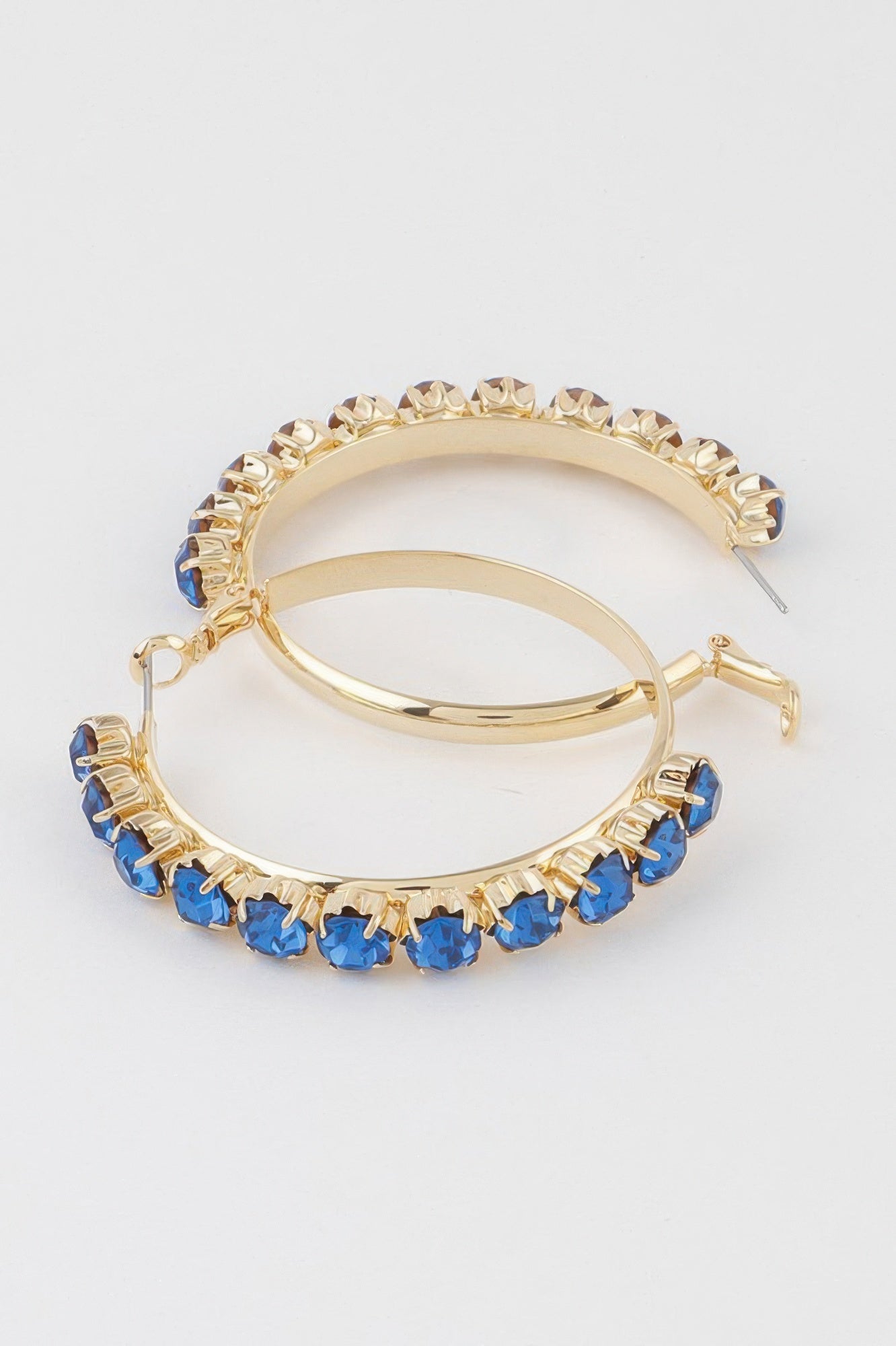 Half Jeweled Hoop Earrings Secondary image