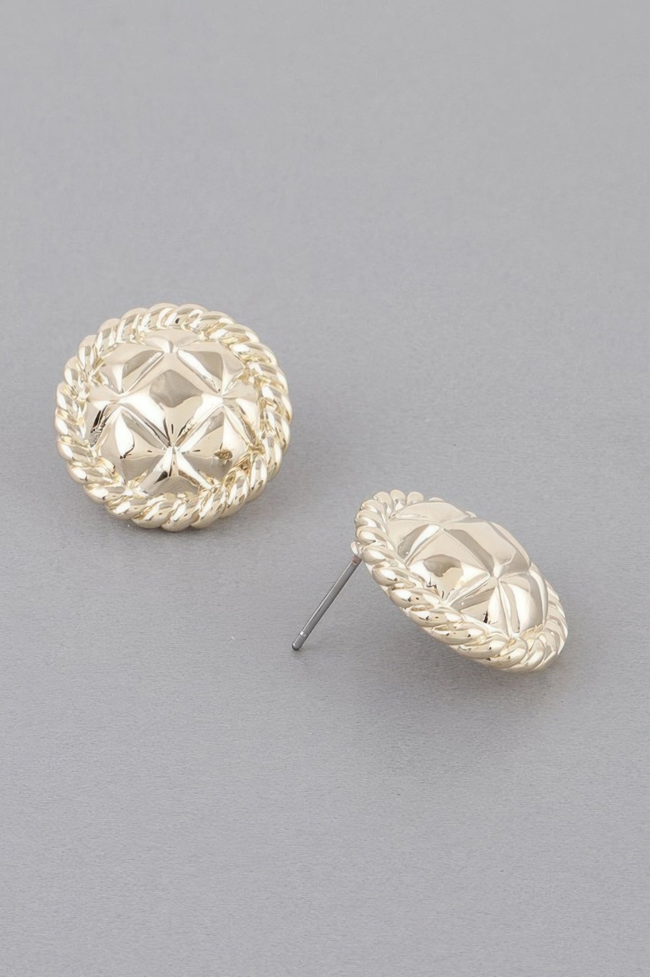 Quilted Twist Stud Earrings Secondary image