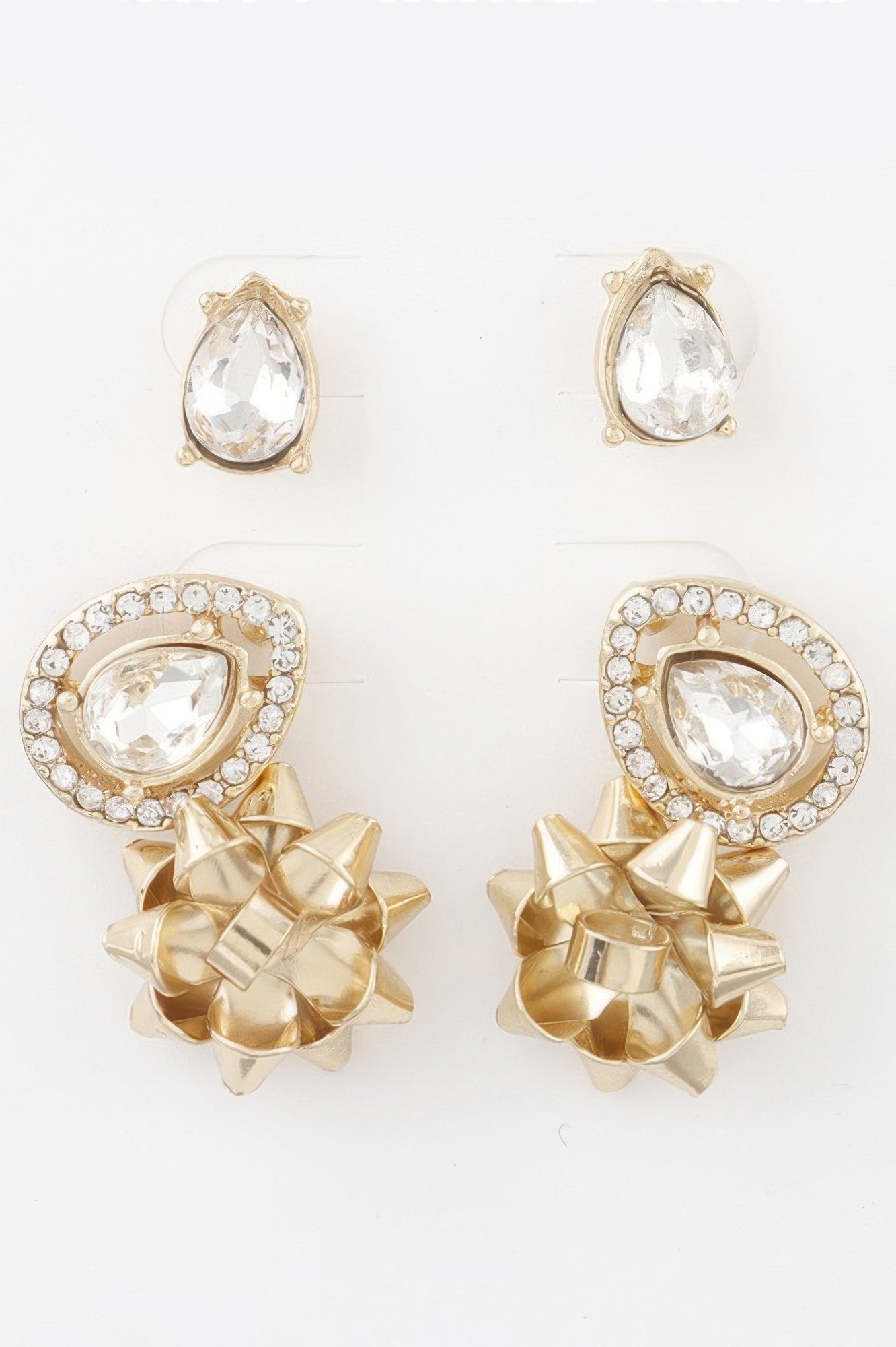 Jeweled Teardrop Gift Earring Set Secondary image