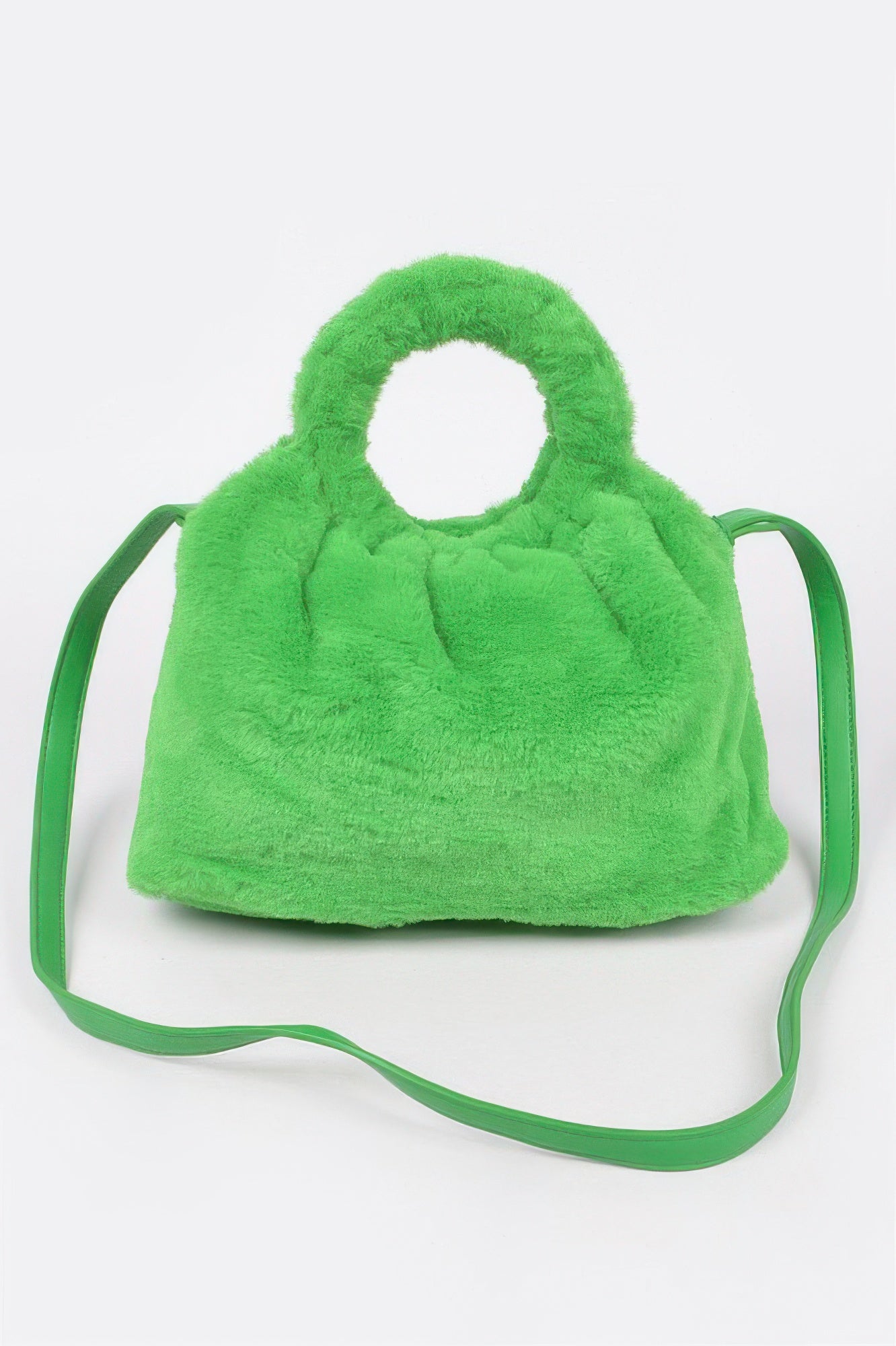 Faux Fur Round Handle Bucket Bag Secondary image