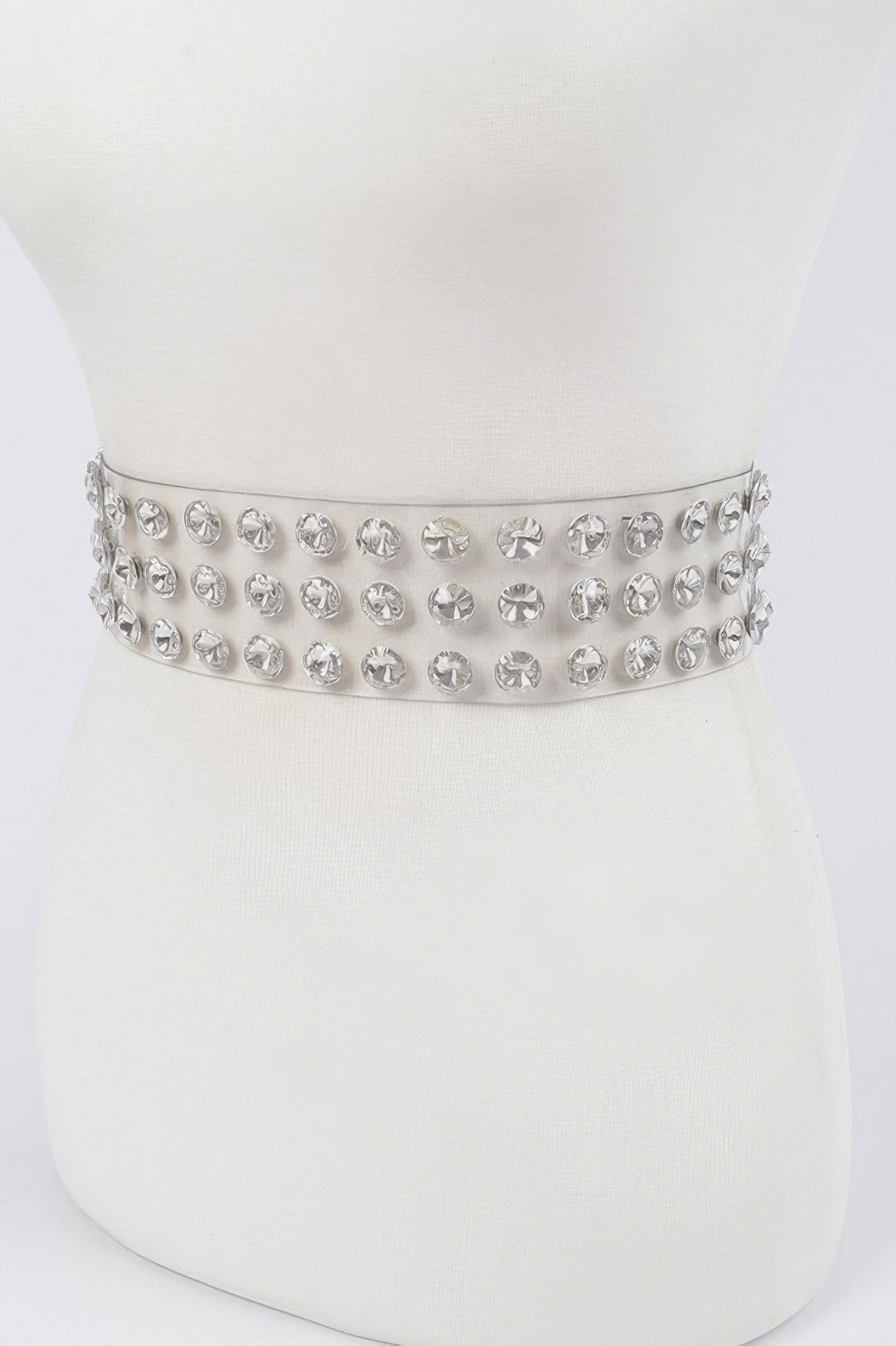 Multi Large Stone Clear Waist Belt Secondary image