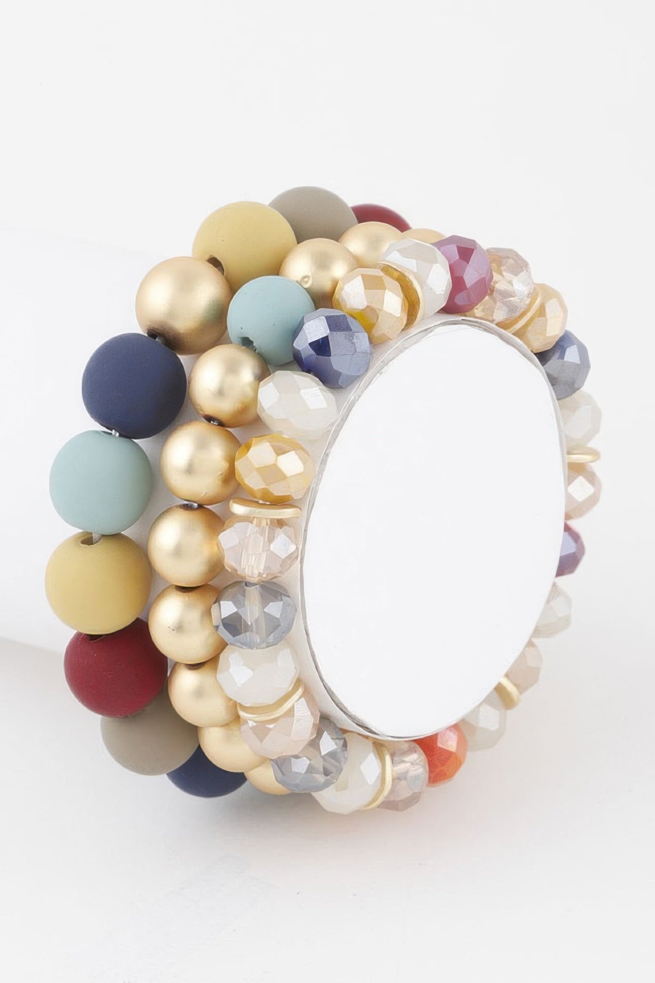 Two Toned Crystal Bead Bracelet Secondary image