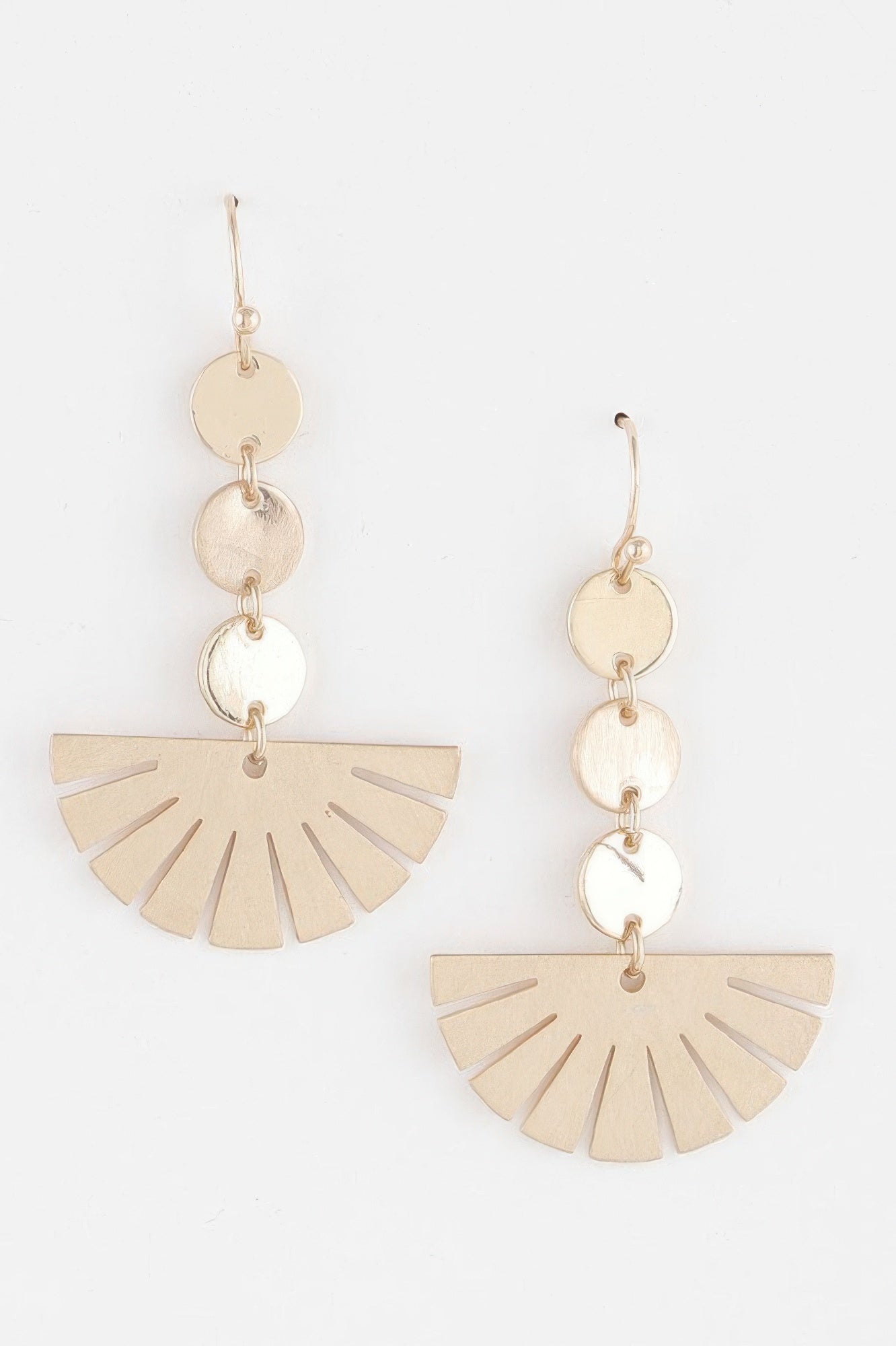 Circle Flower Drop Earrings Secondary image