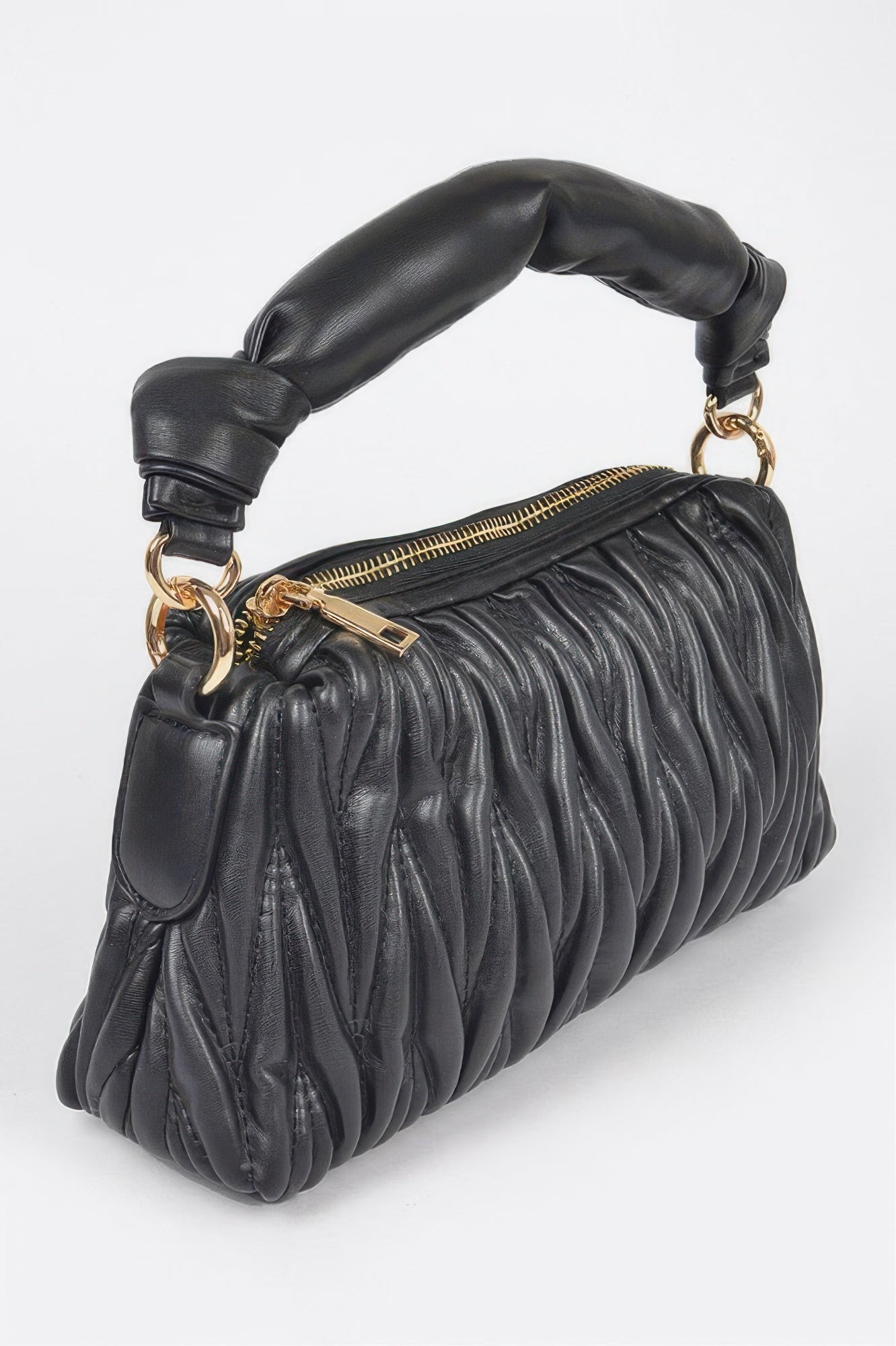 Quilted Faux Leather Top Handle Bag Secondary image