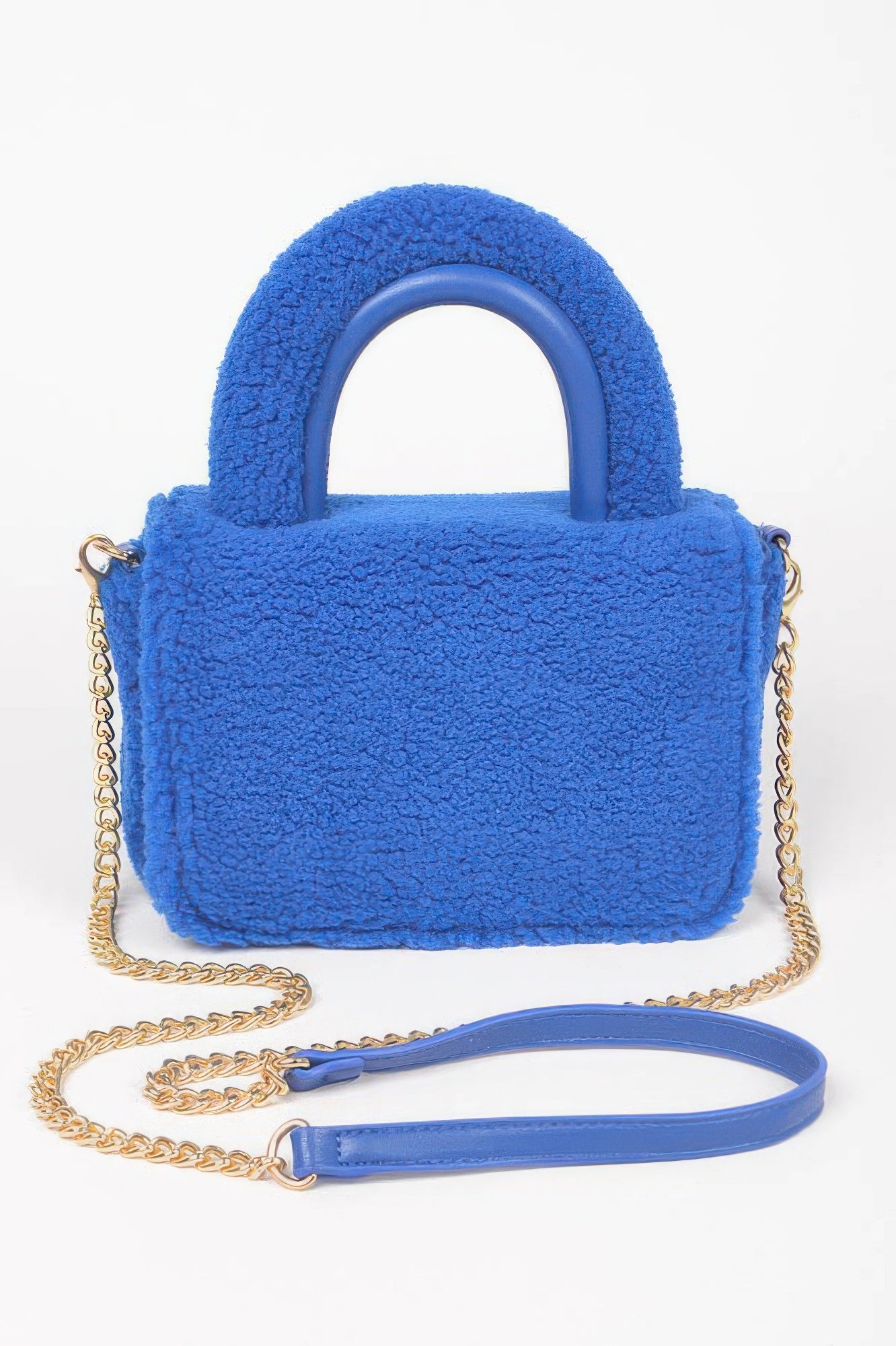 Faux Fur Top Handle Clutch Bag Secondary image