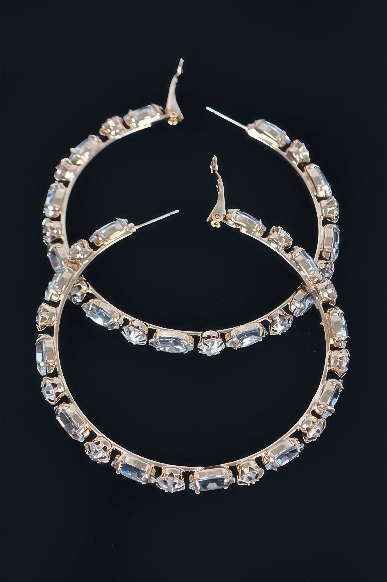 Multi Rhinestone Hoop Earring Secondary image