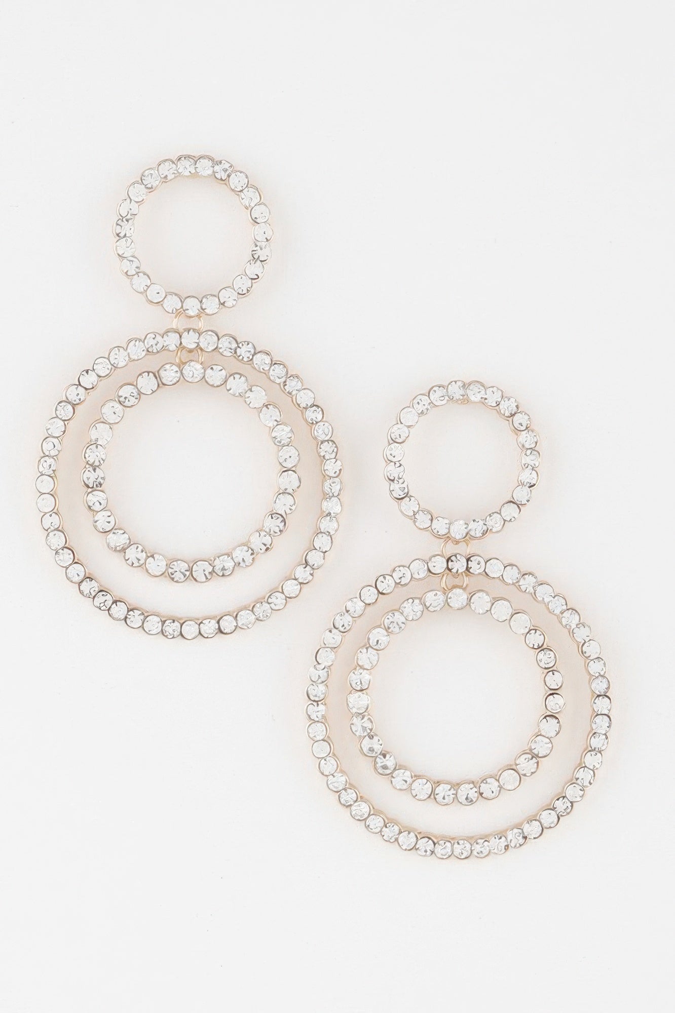 Double Jeweled Circle Earrings Secondary image