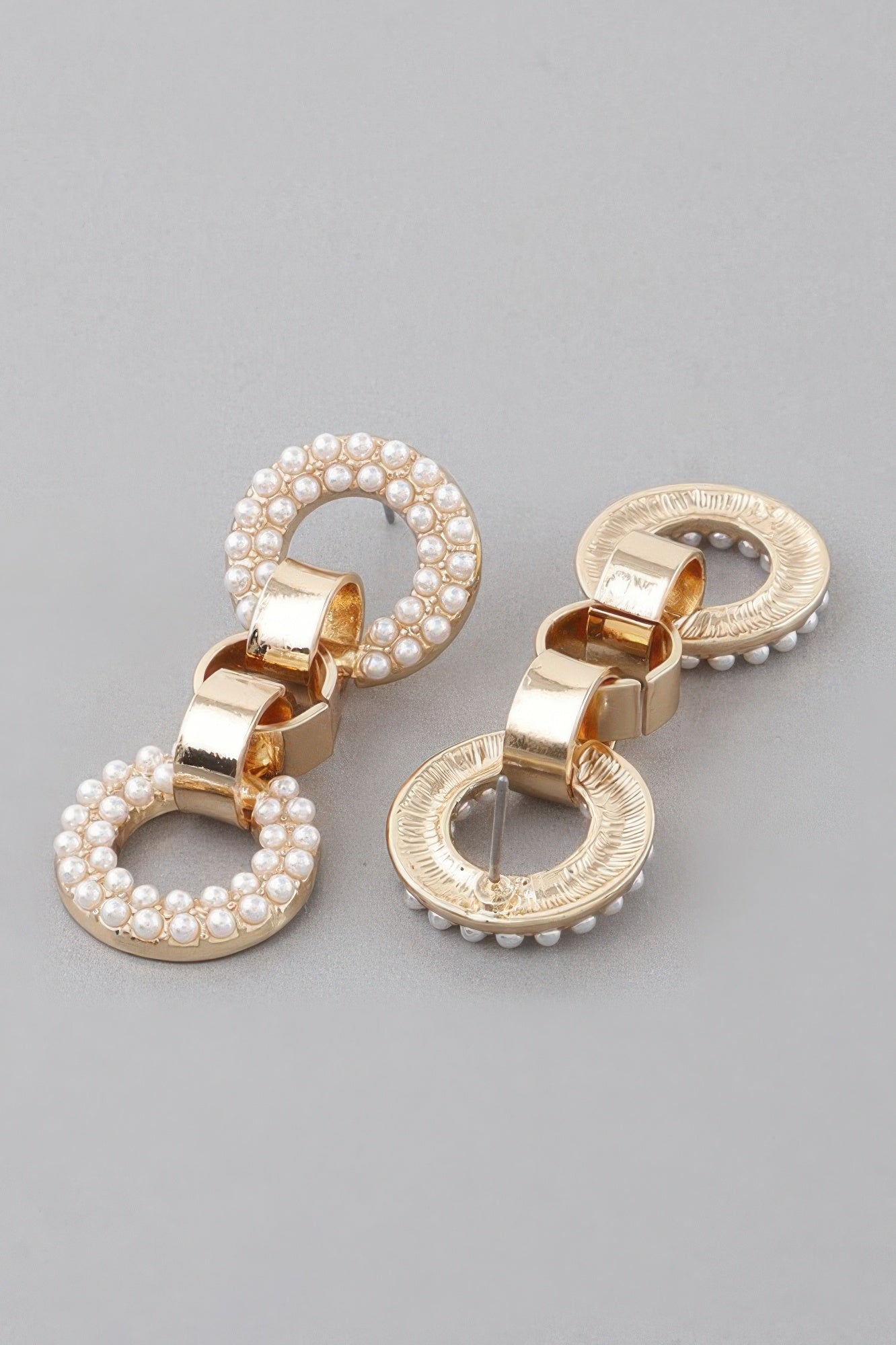 Crystal Cuff Chain Drop Earrings Secondary image