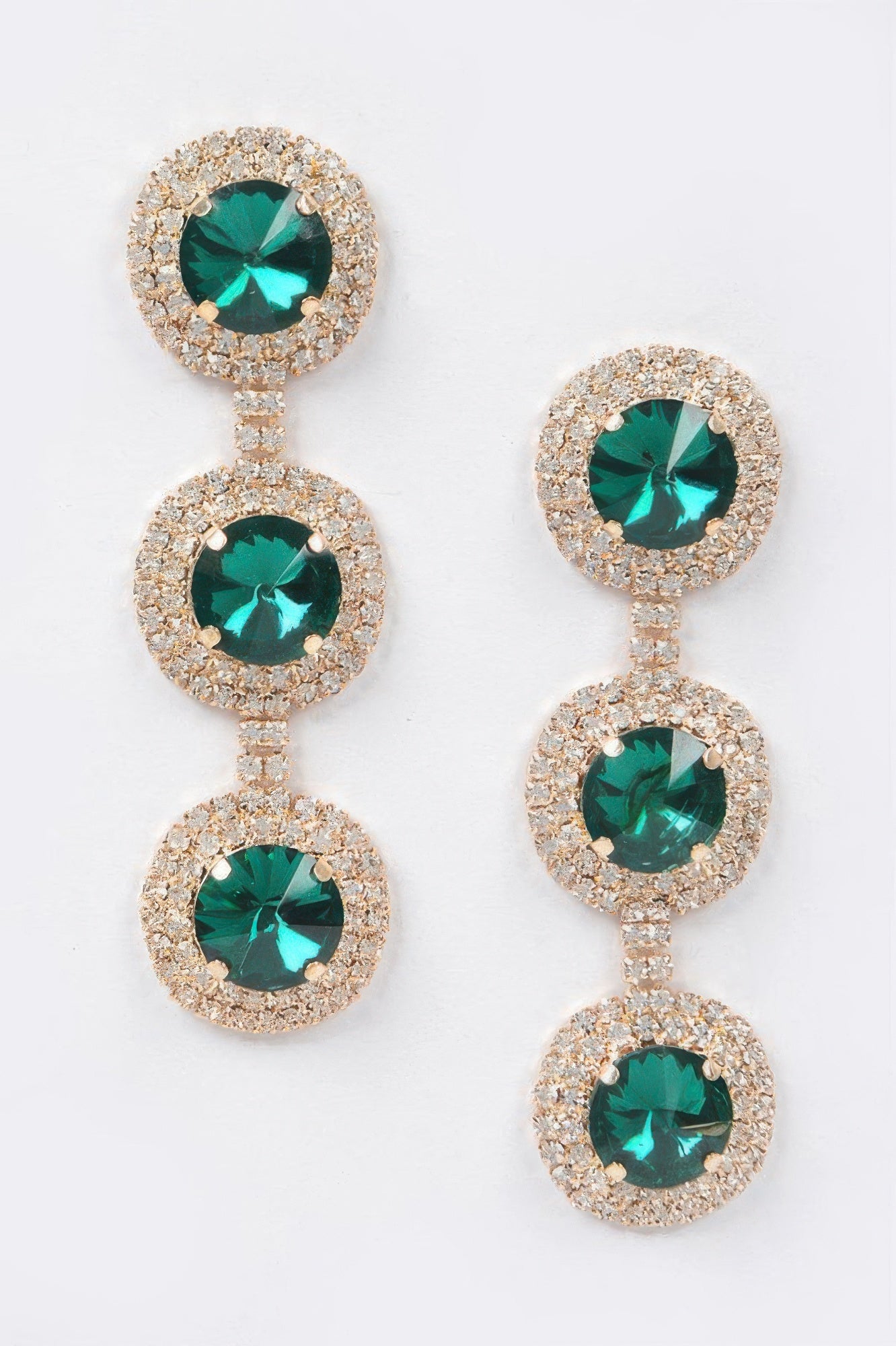 Multi Rhinestone Dangle Earring Secondary image