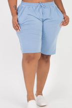 Plus Size French Terry Bermuda Shorts | Mixtshop LLC