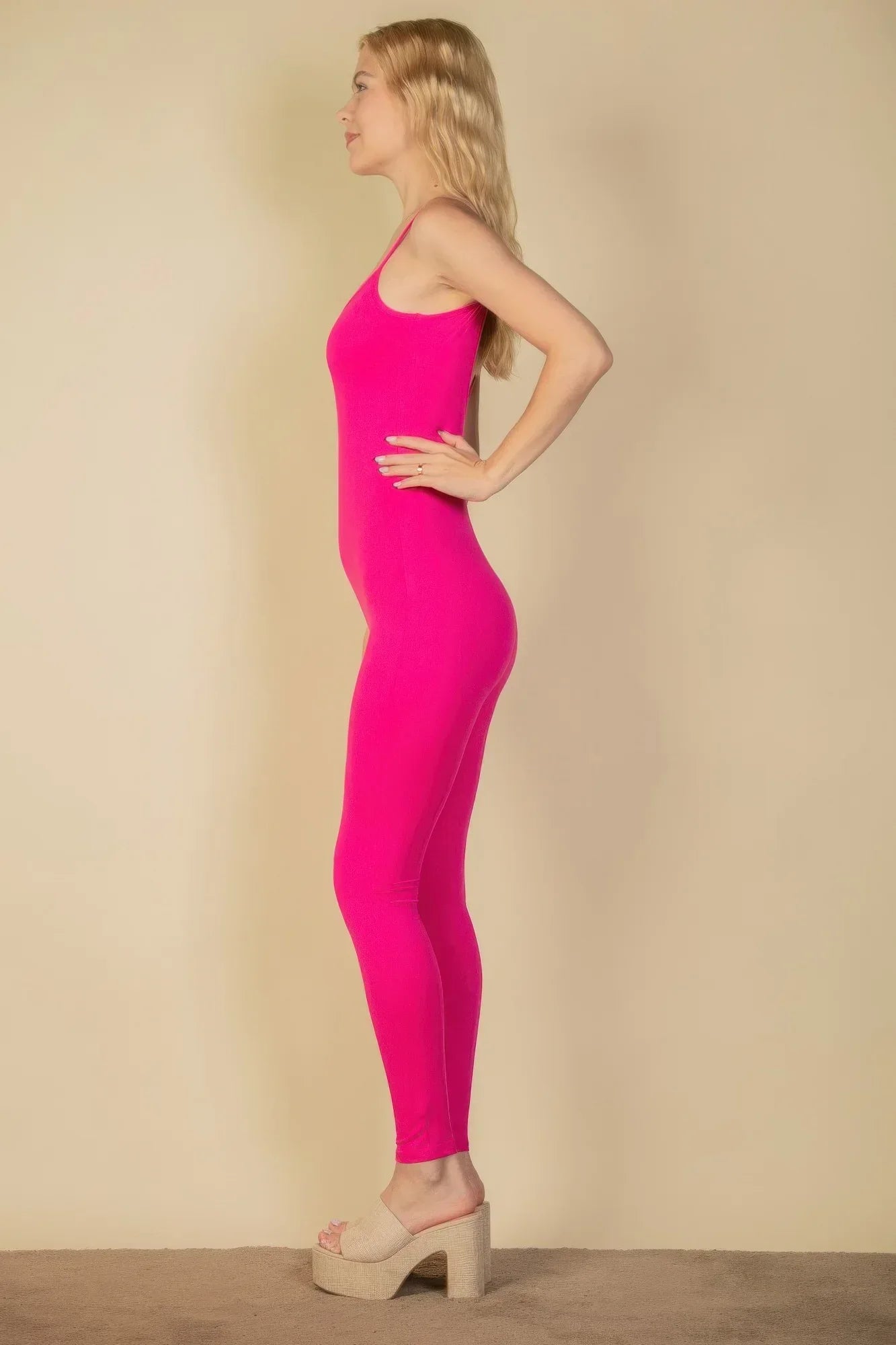 Solid Bodycon Cami Jumpsuit | Mixtshop LLC