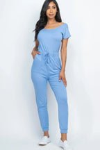 Two-way Shoulder Drawstring Jumpsuit | Mixtshop LLC
