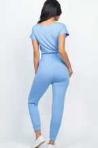Two-way Shoulder Drawstring Jumpsuit | Mixtshop LLC