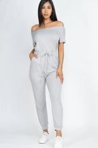 Two-way Shoulder Drawstring Jumpsuit | Mixtshop LLC