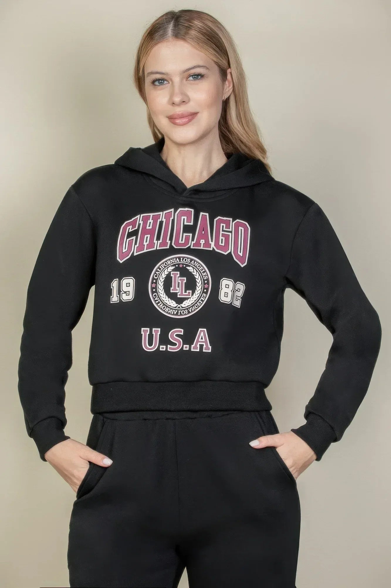 Graphic Drop Shoulder Pull Over Hoodie | Mixtshop LLC Main image