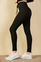 Tie-Front Ribbed Lounge Leggings | Mixtshop LLC