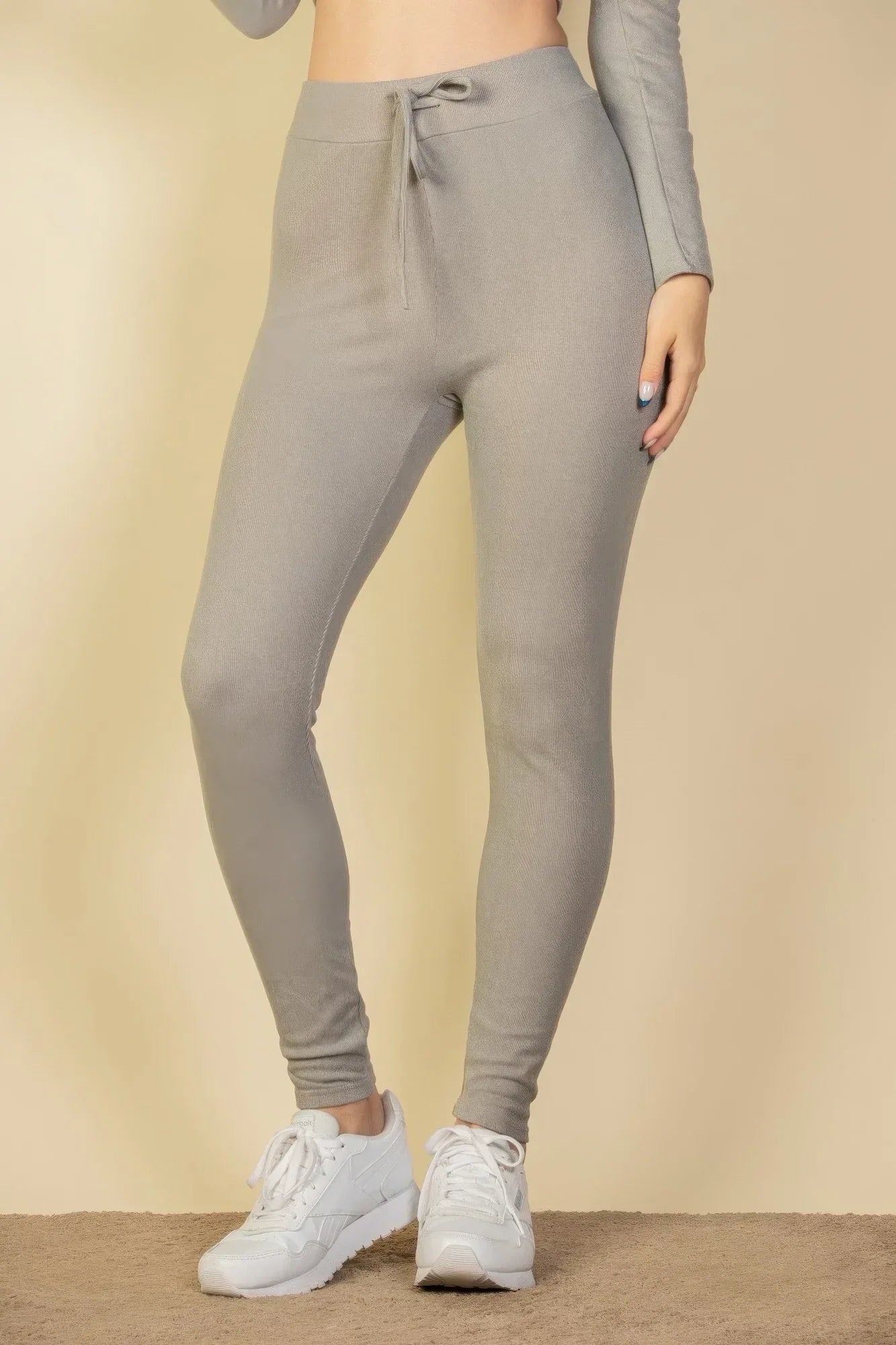 Tie-Front Ribbed Lounge Leggings | Mixtshop LLC