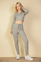 Tie-Front Ribbed Lounge Leggings | Mixtshop LLC