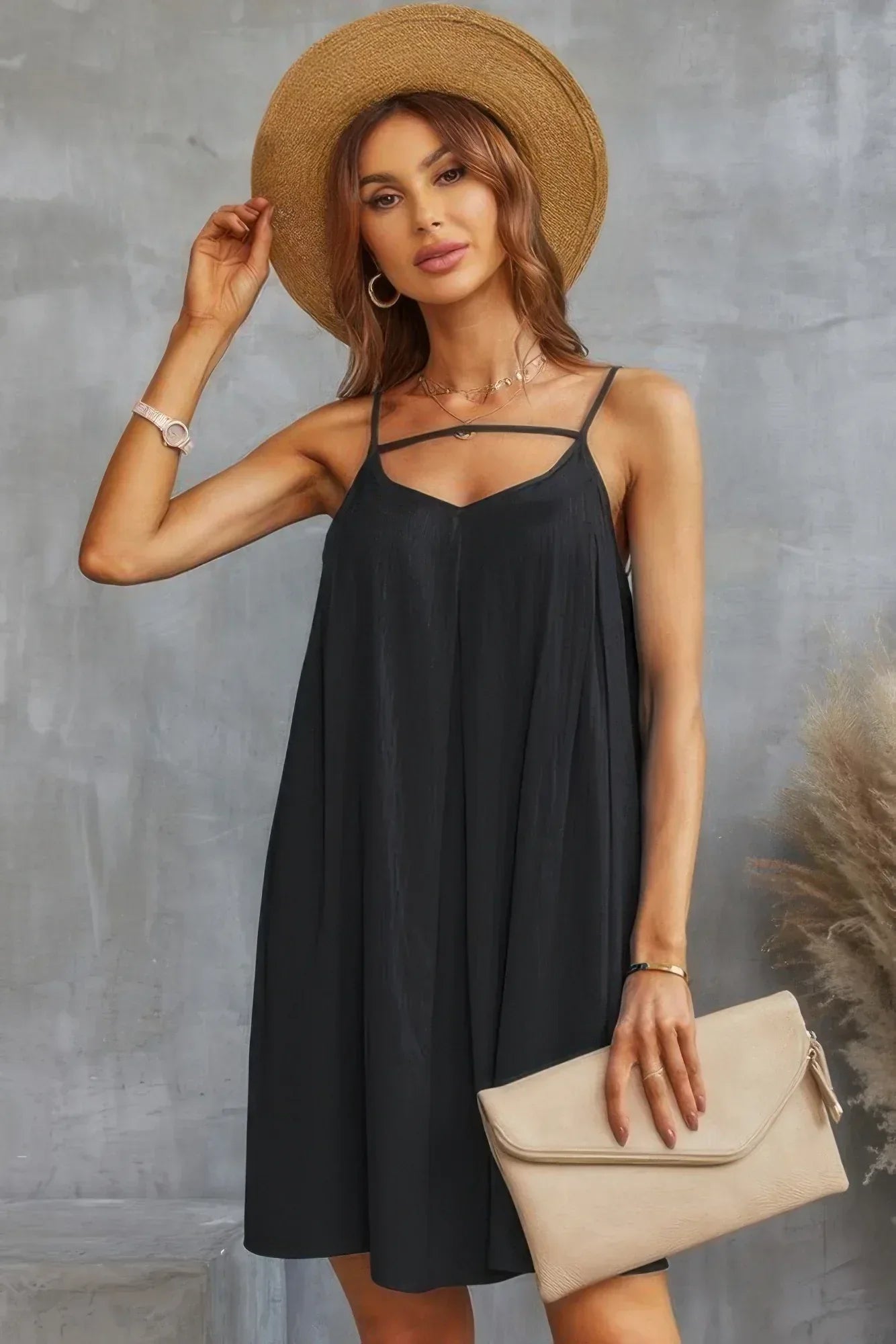 Sleeveless A Line Spaghetti Strap Dress Secondary image